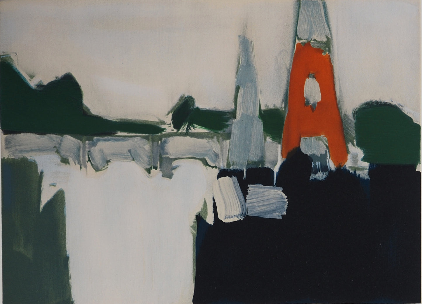 Nicolas DE STAEL : La Tour Eiffel - Lithographie en couleurs