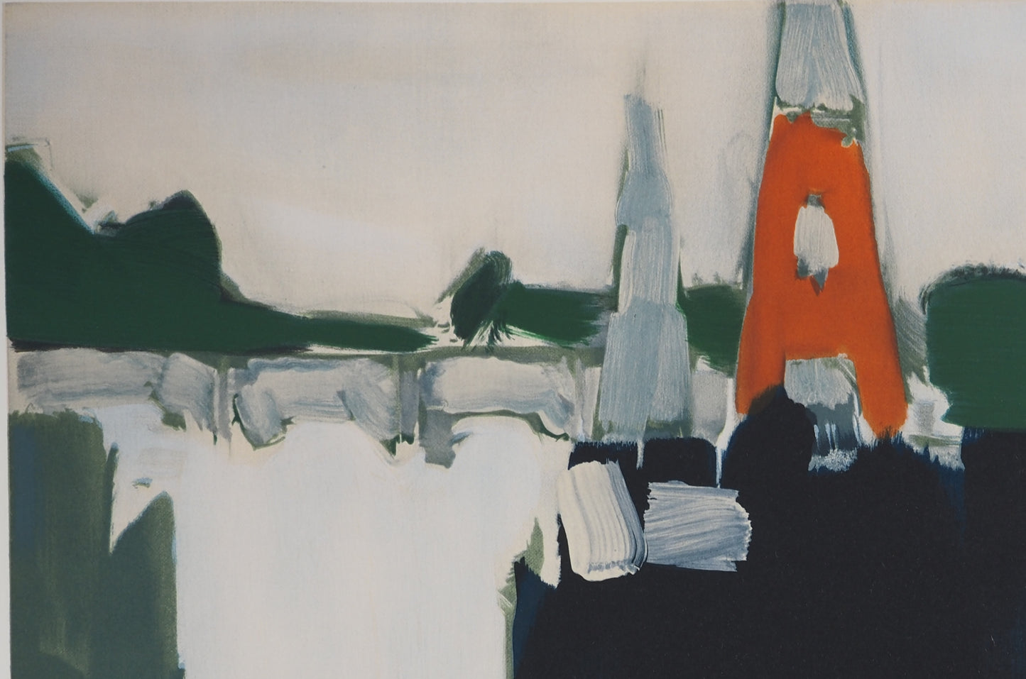 Nicolas DE STAEL : La Tour Eiffel - Lithographie en couleurs