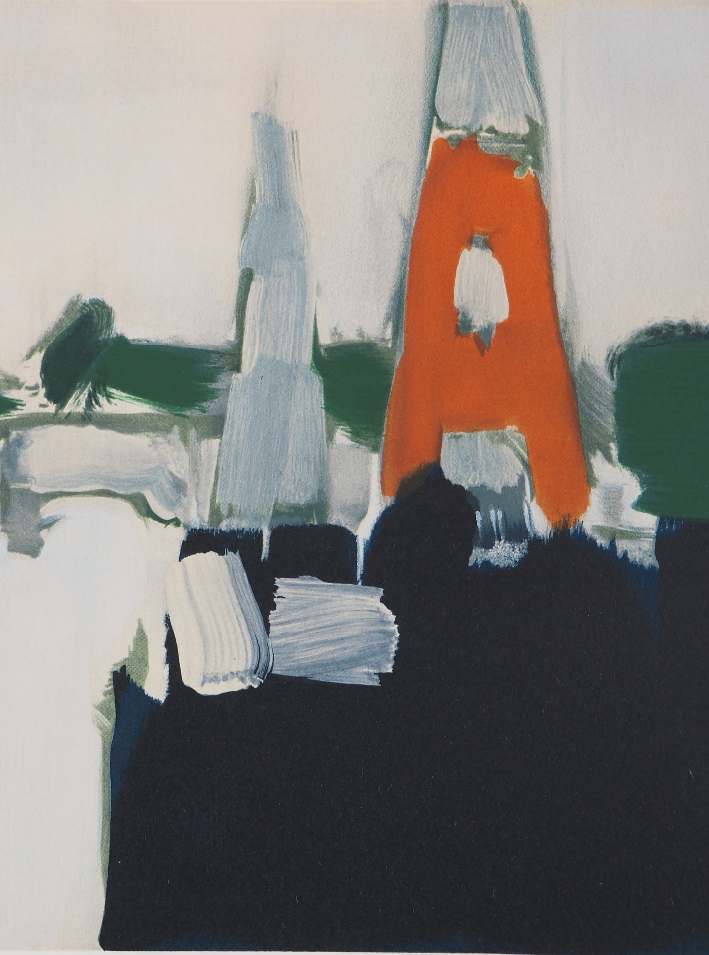 Nicolas DE STAEL : La Tour Eiffel - Lithographie en couleurs