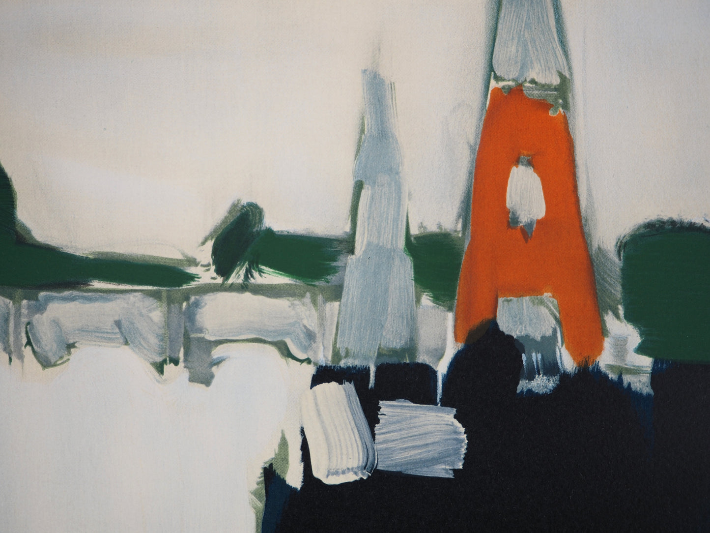 Nicolas DE STAEL : La Tour Eiffel - Lithographie en couleurs