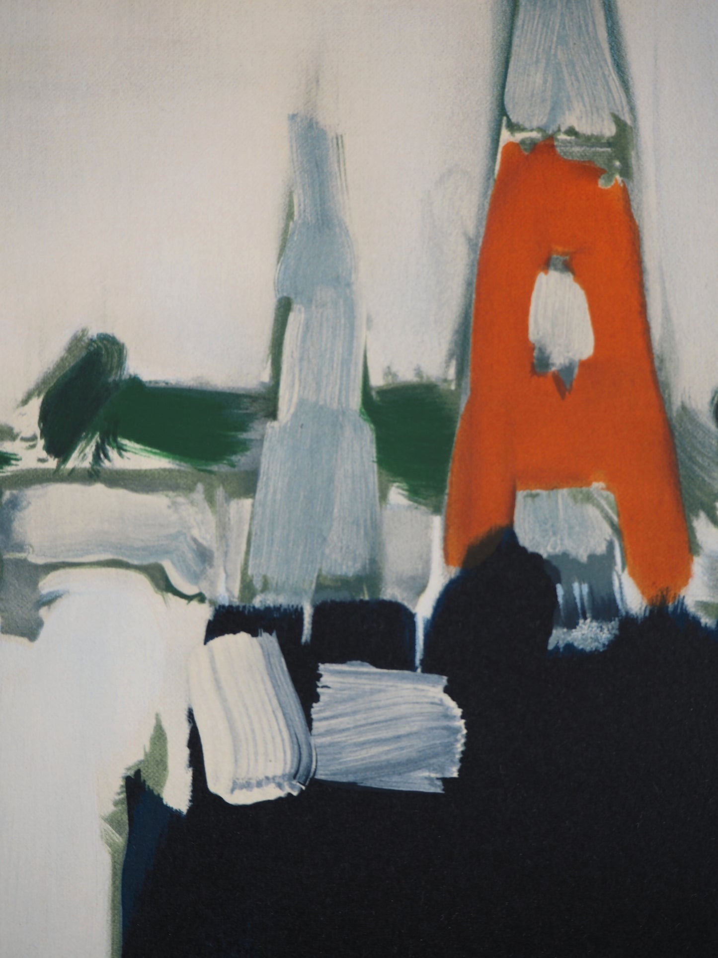 Nicolas DE STAEL : La Tour Eiffel - Lithographie en couleurs
