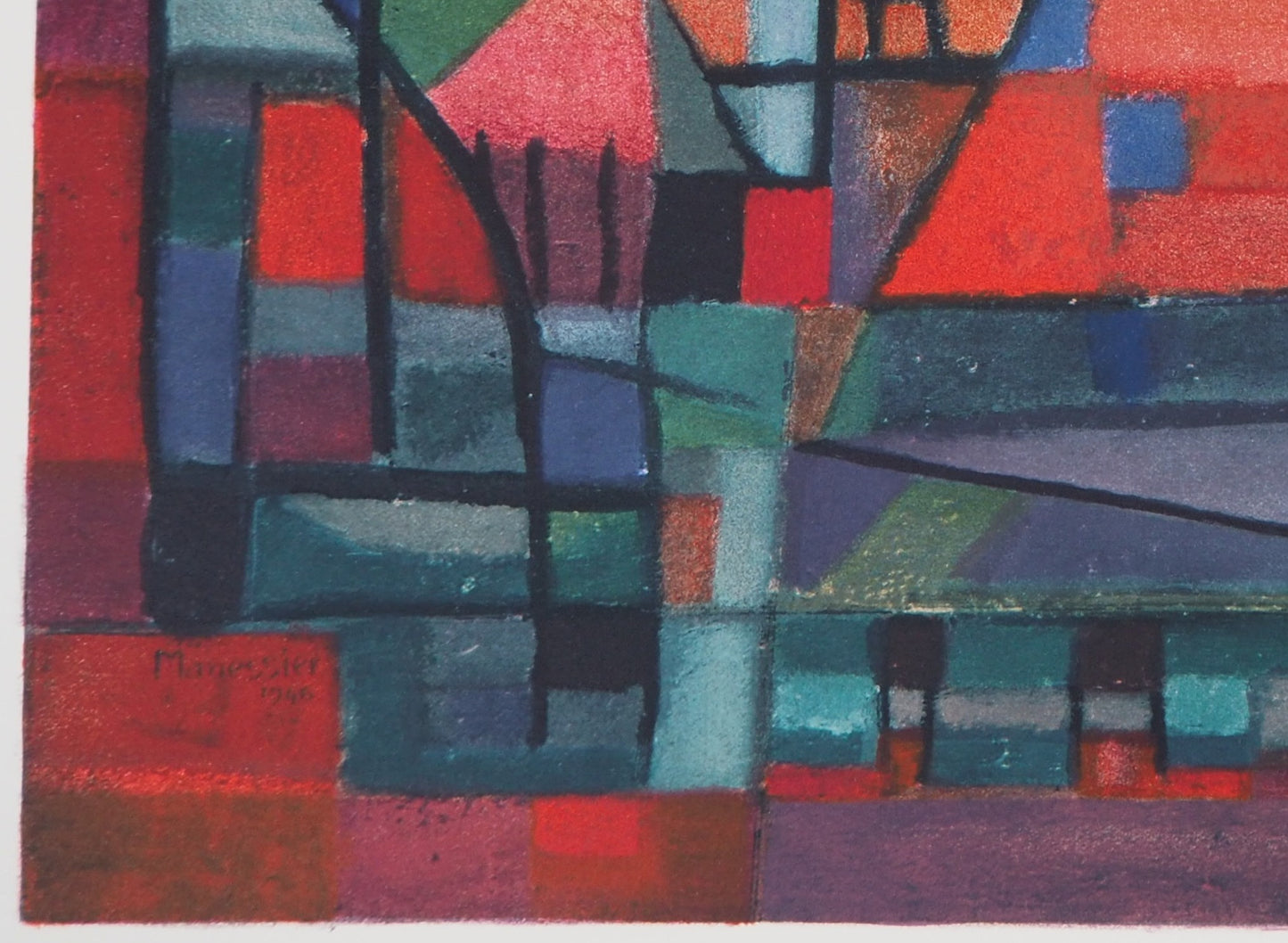 Alfred MANESSIER : La Construction de l'arche - Lithographie signée