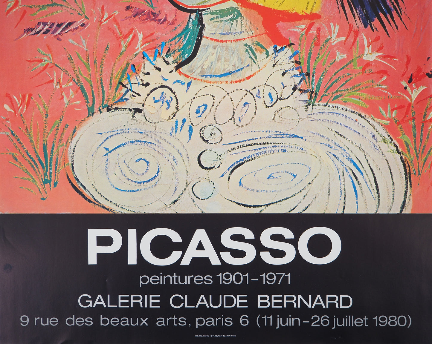 Pablo PICASSO : Femme au chapeau - Affiche originale en couleurs