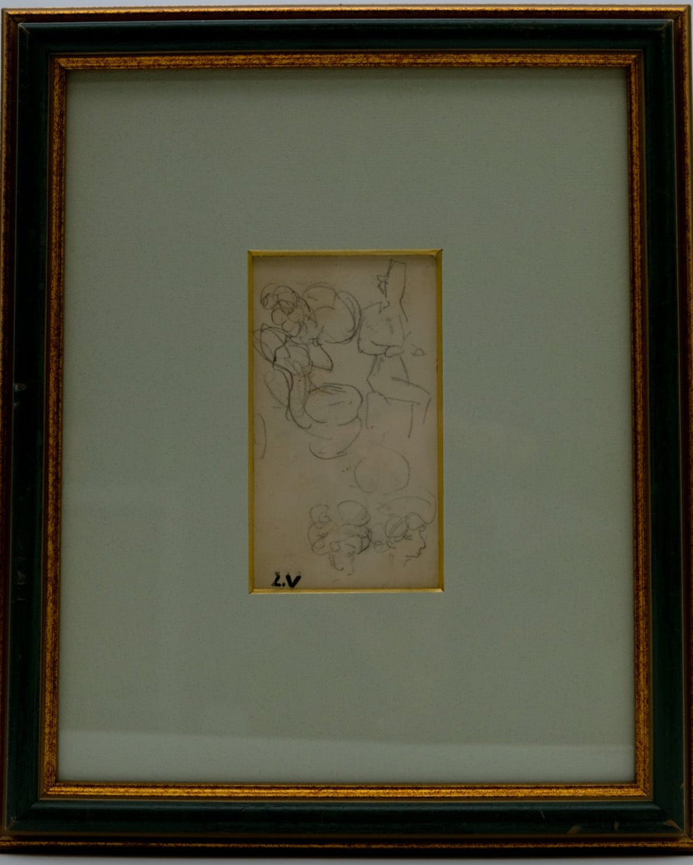 Louis VALTAT : Etudes de têtes - Dessin original signé