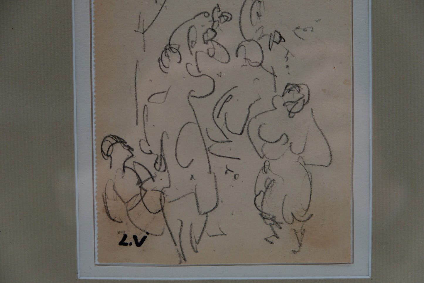 Louis VALTAT : Etudes de personnages - Dessin original signé