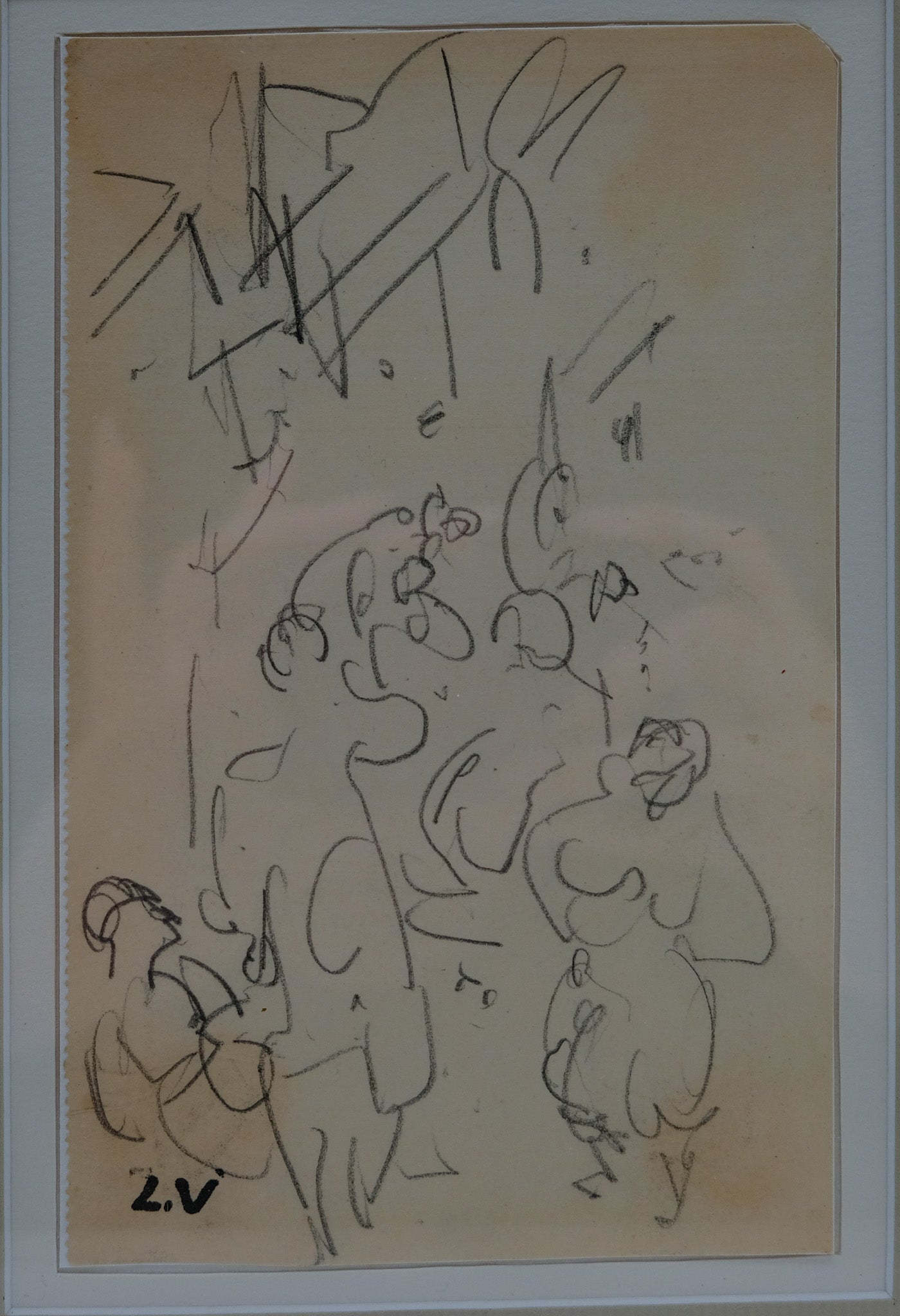 Louis VALTAT : Etudes de personnages - Dessin original signé