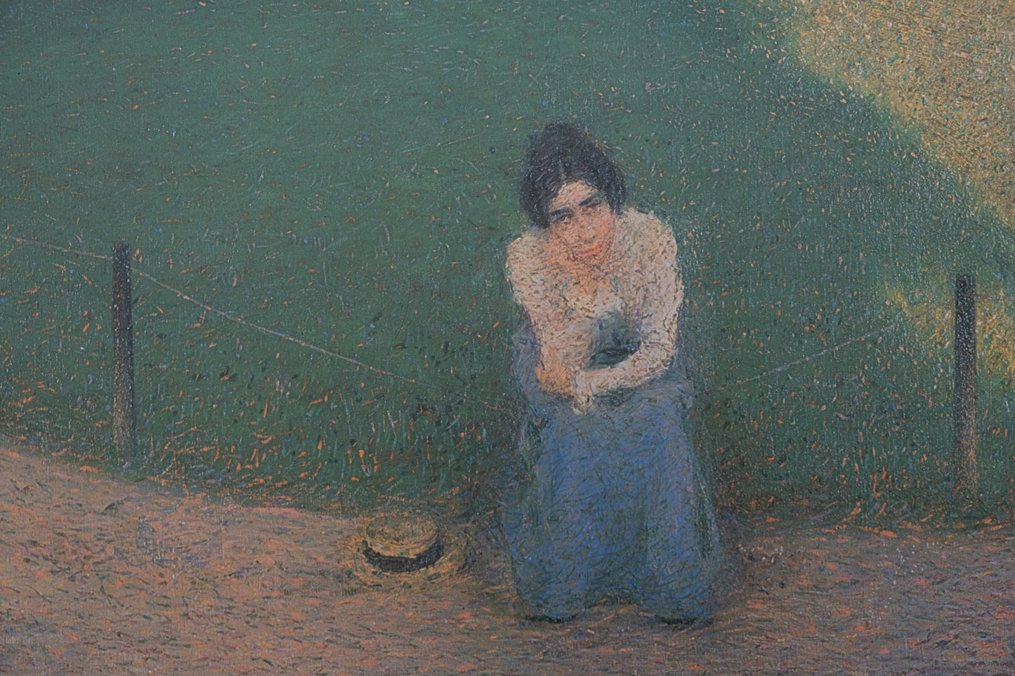 Giacomo BALLA : Jeune femme à la villa Borghese - Lithographie signée