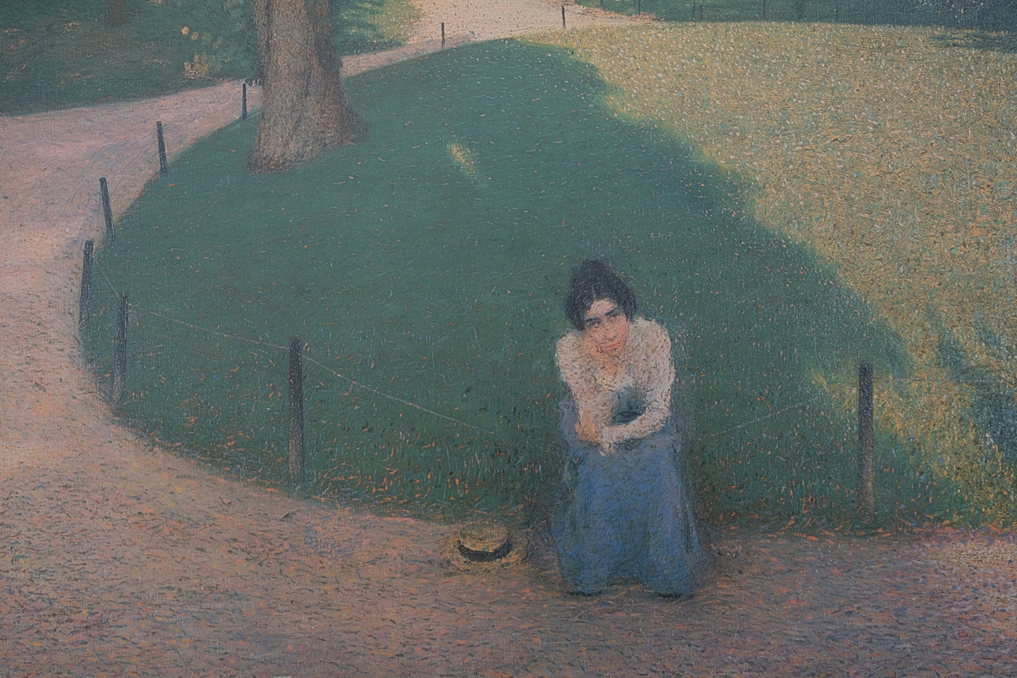 Giacomo BALLA : Jeune femme à la villa Borghese - Lithographie signée