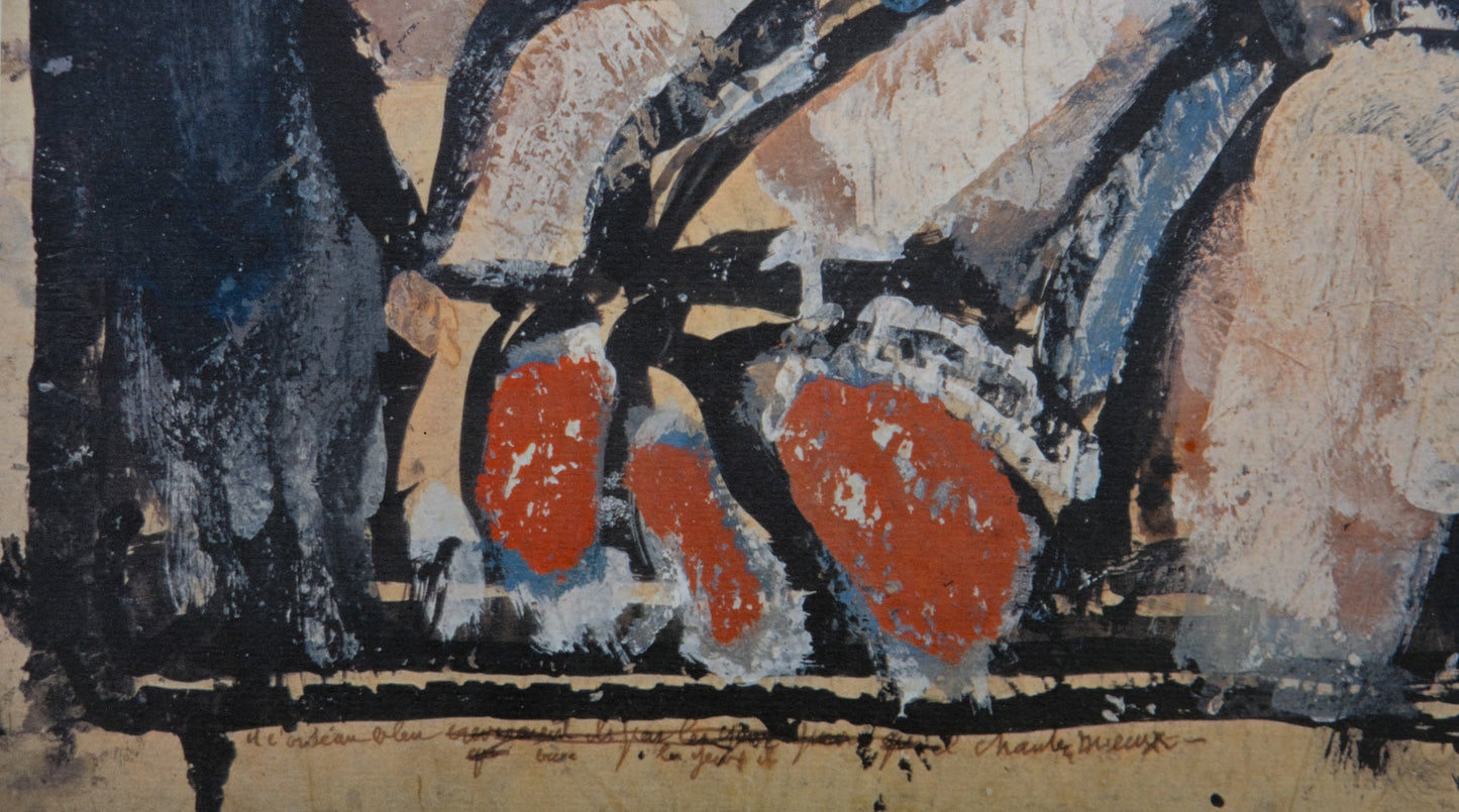 Georges ROUAULT : L'oiseau bleu crève les yeux - Lithographie