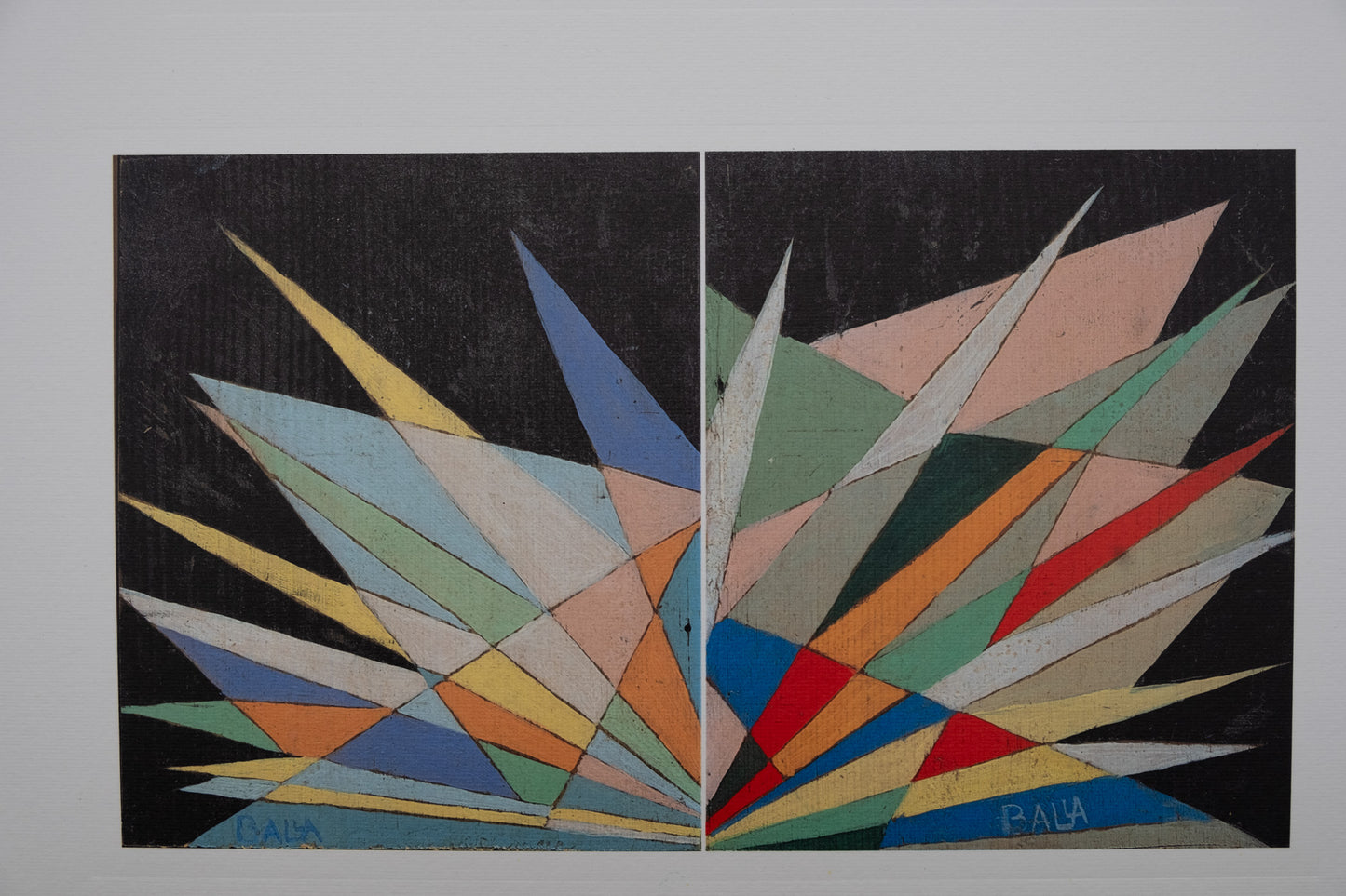 Giacomo BALLA : Composition géométrique - Lithographie signée