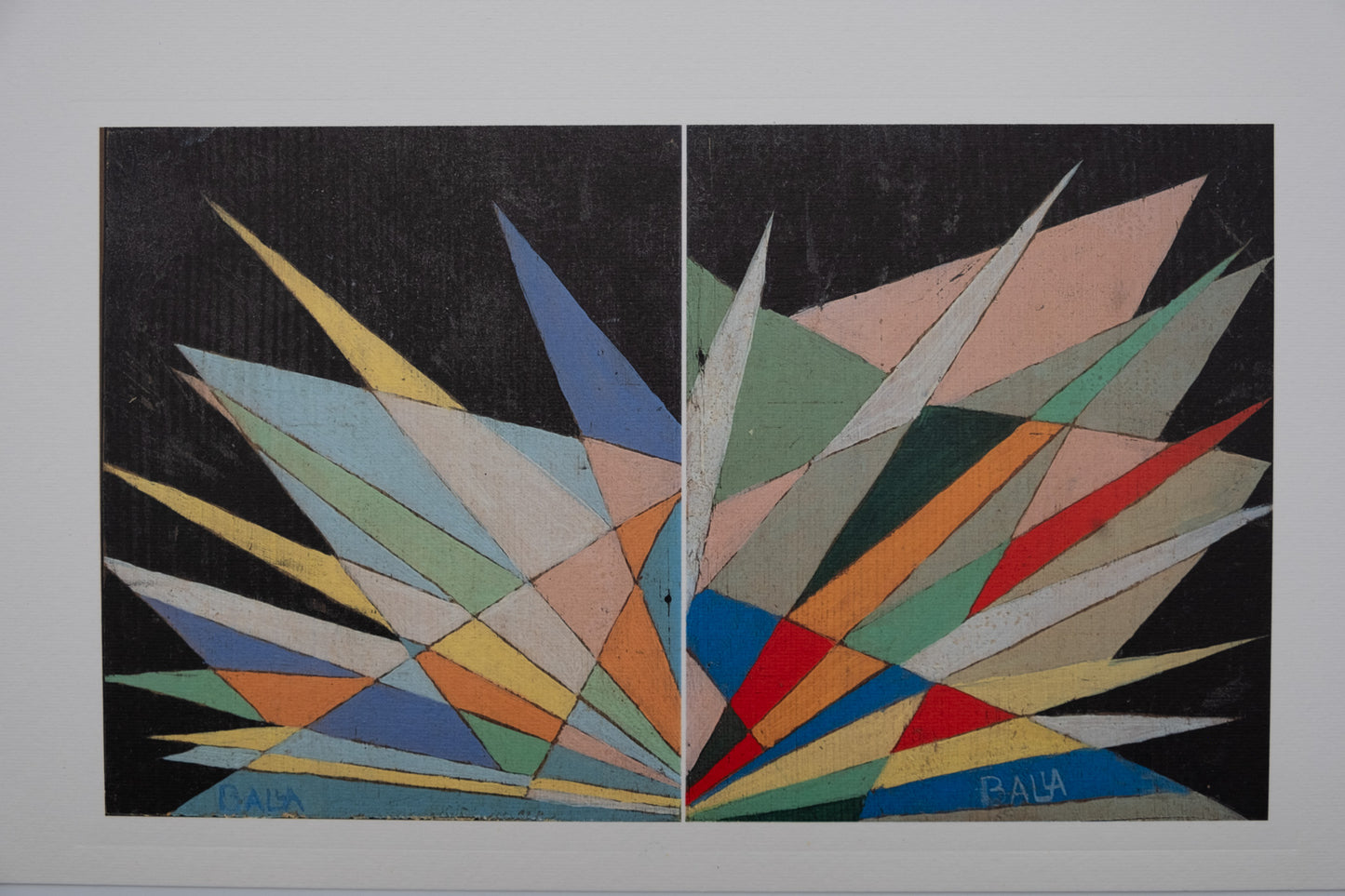 Giacomo BALLA : Composition géométrique - Lithographie signée