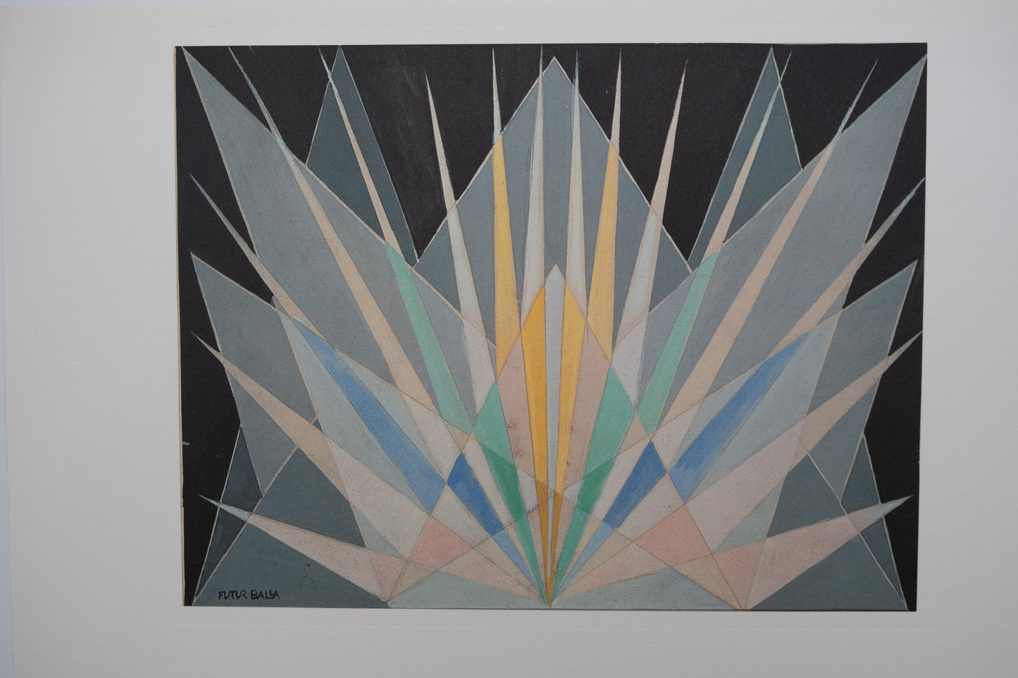 Giacomo BALLA : Composition géométrique - Lithographie signée