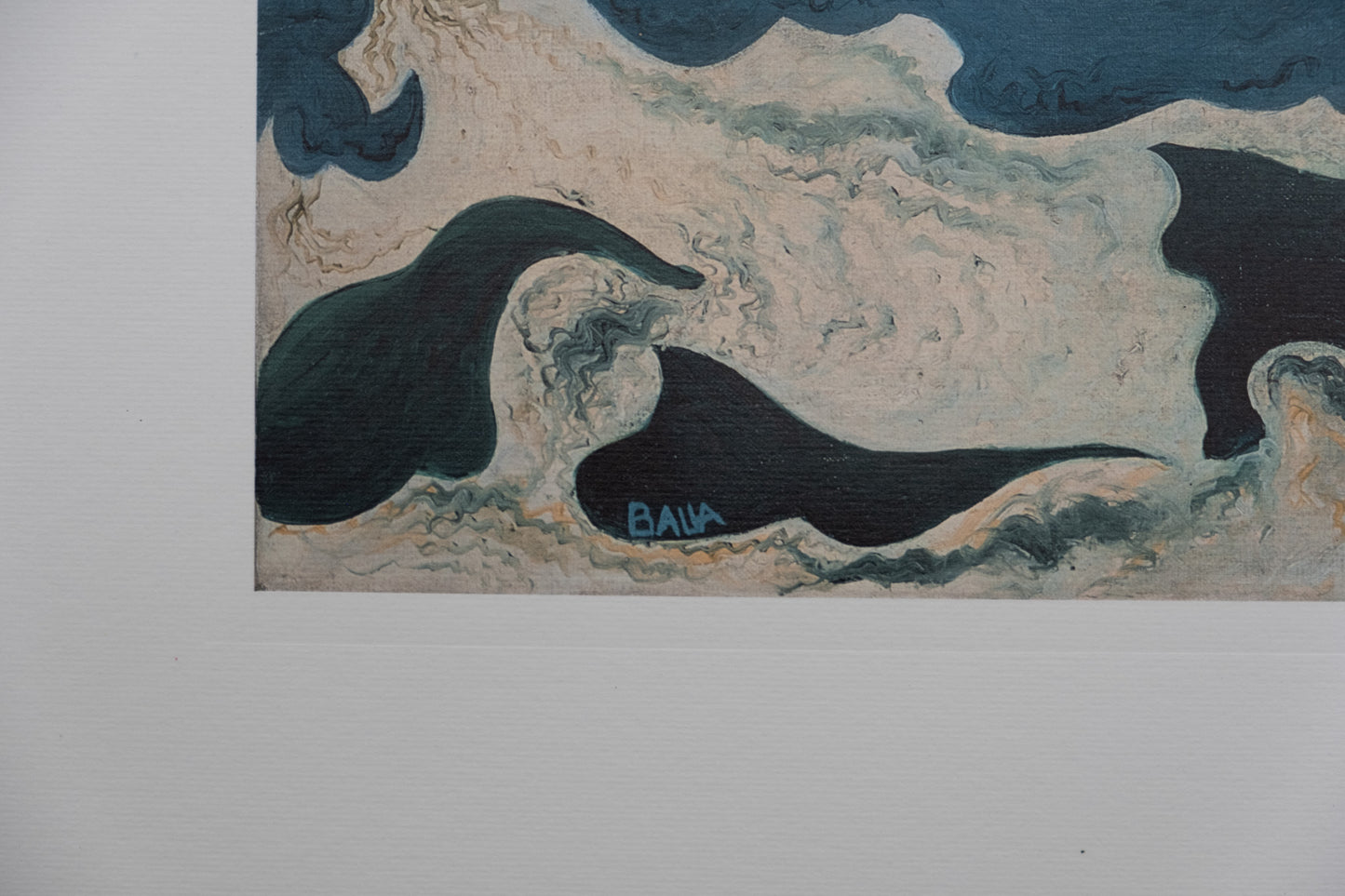 Giacomo BALLA : La mer houleuse - Lithographie signée