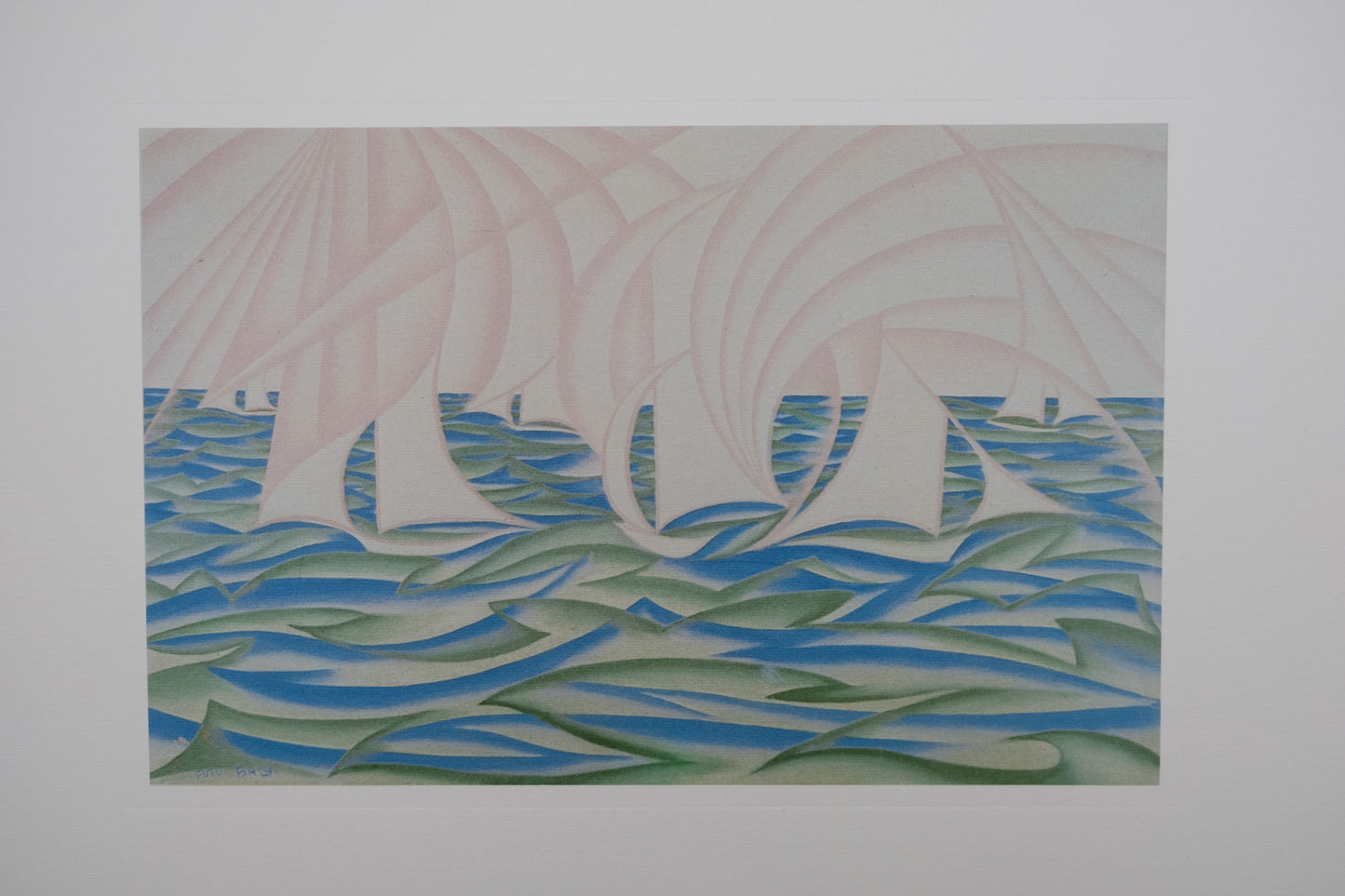 Giacomo BALLA : La mer houleuse - Lithographie signée