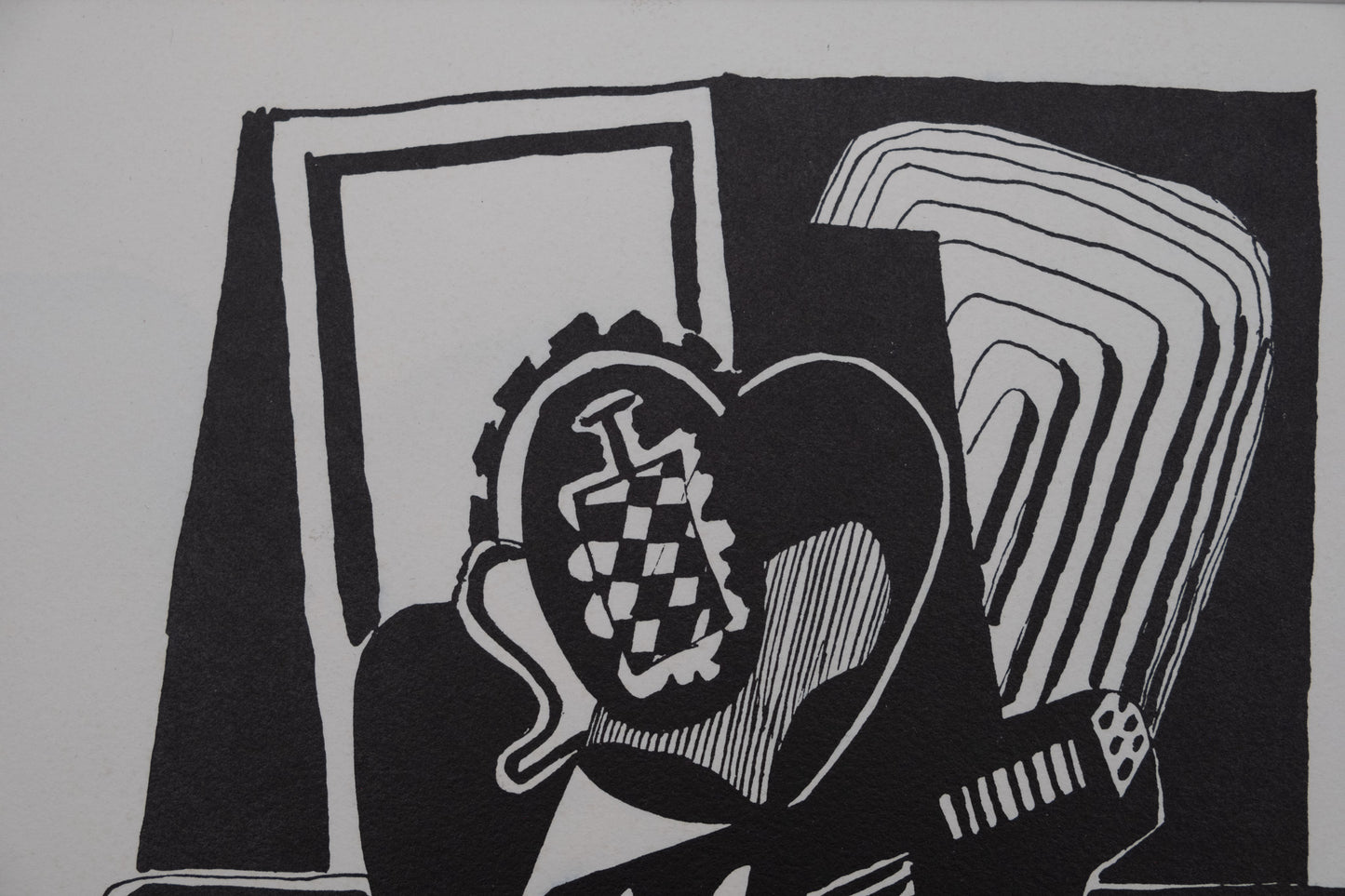 Pablo PICASSO : Hélène chez Archimède - Bois gravé original