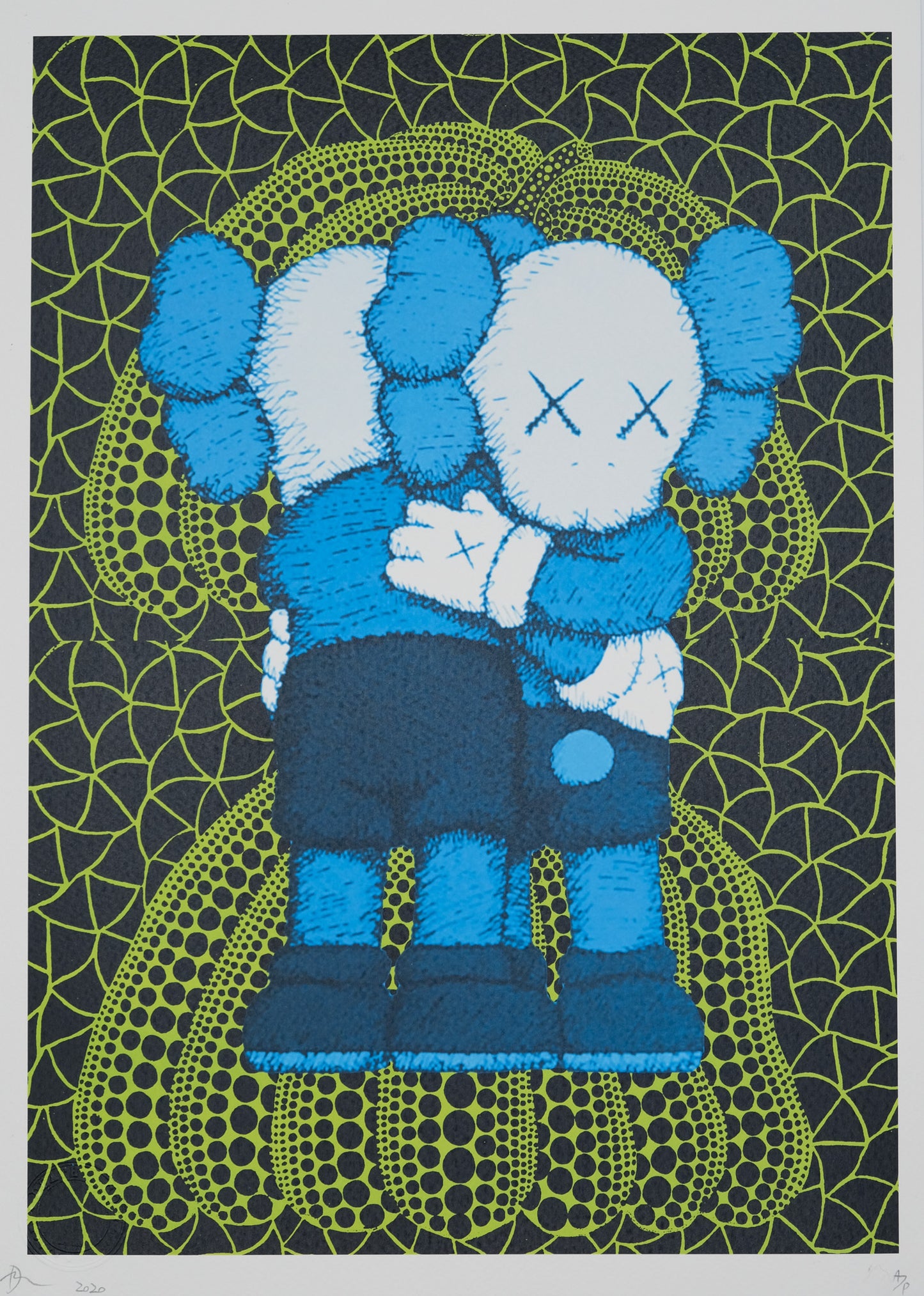 DEATH NYC : Kaws couple with Kusama's pumkin - Sérigraphie originale signée