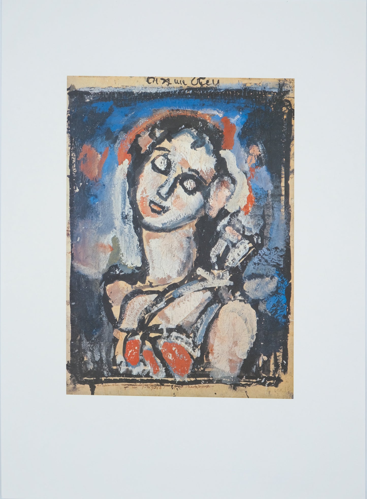 Georges ROUAULT : L'oiseau bleu crève les yeux - Lithographie