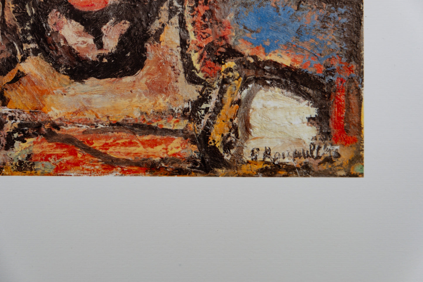Georges ROUAULT : Le christ couronné - Lithographie