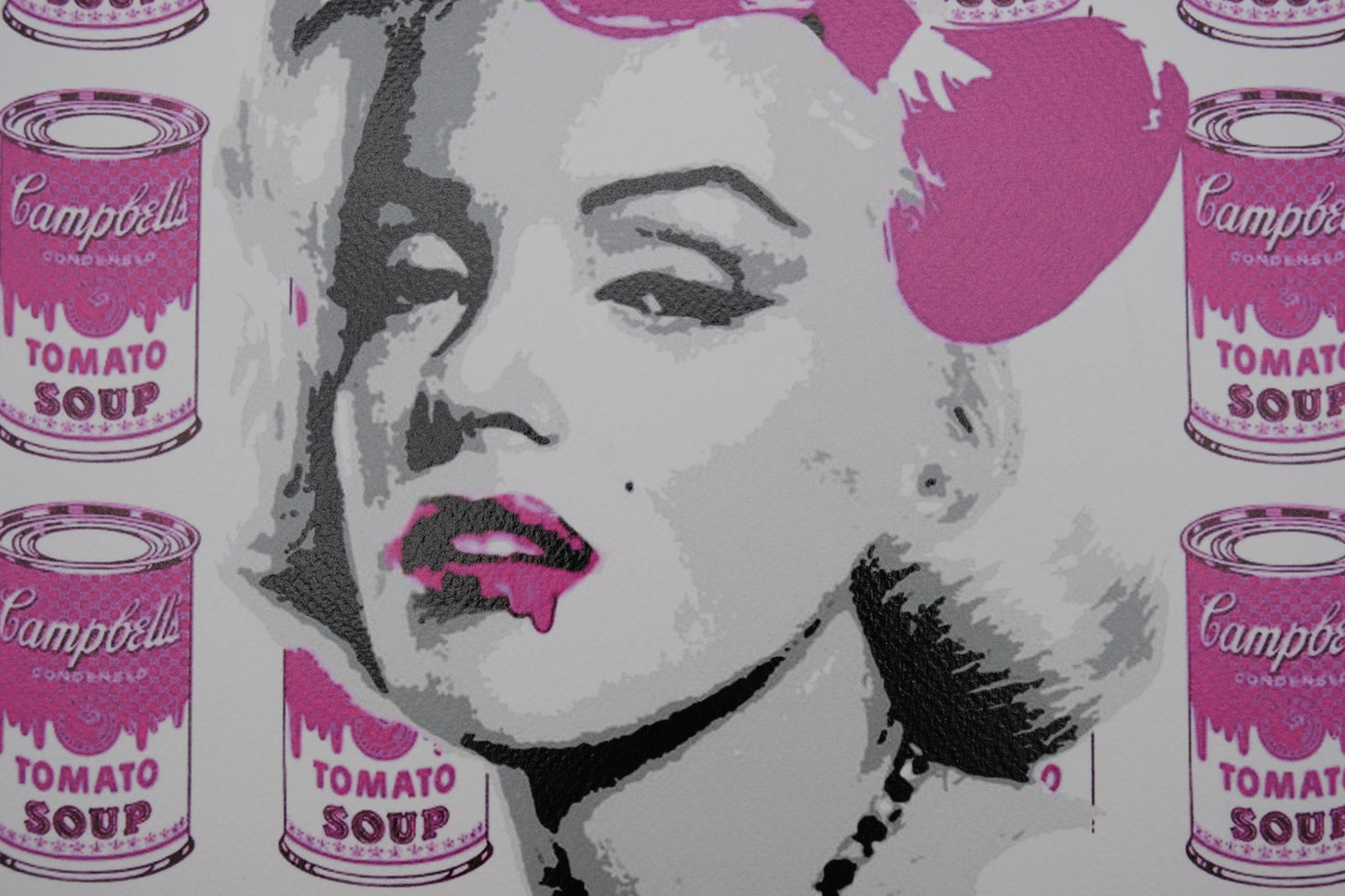 DEATH NYC : Marilyn Monroe x Pink Campbell's Soup - Sérigraphie originale signée