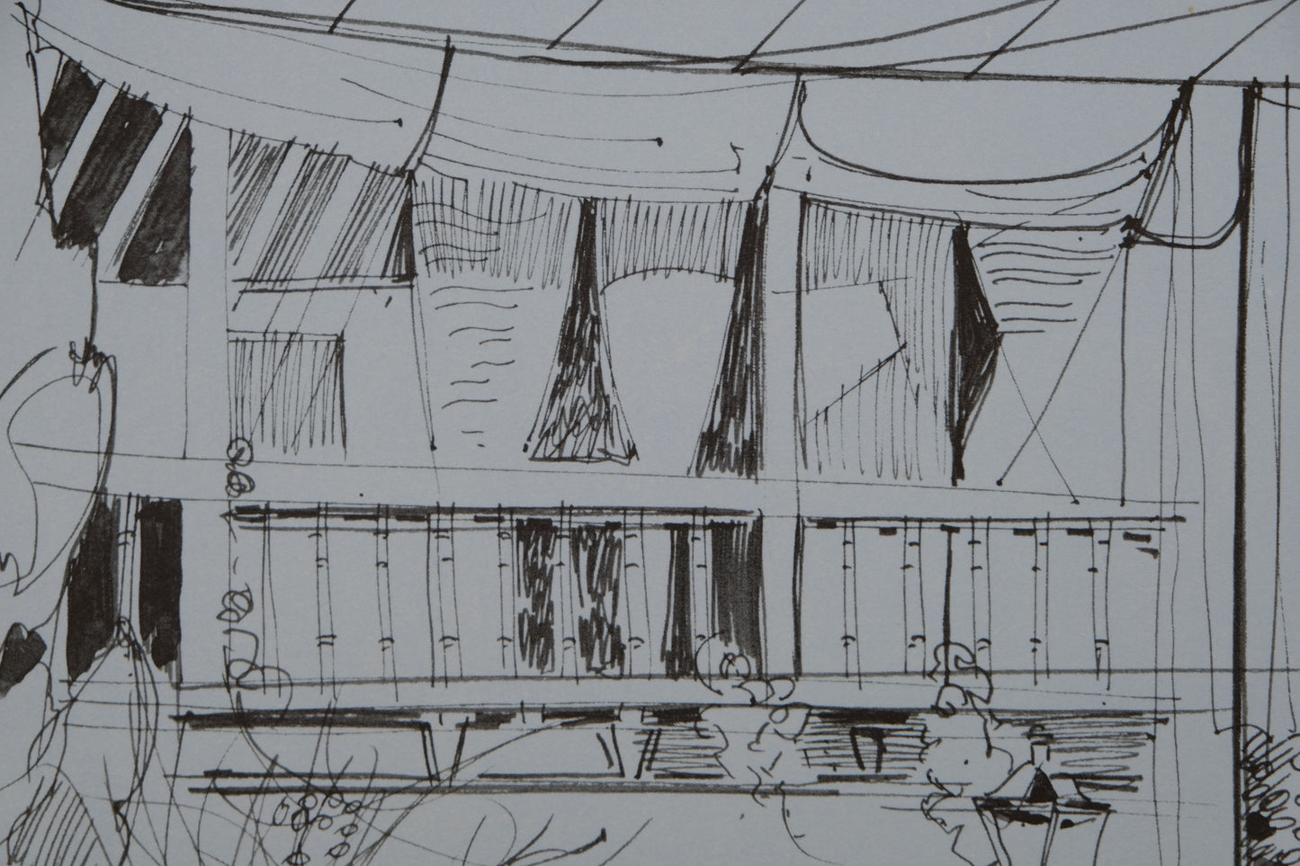 Camille HILAIRE : Façade d'une maison - Lithographie signée
