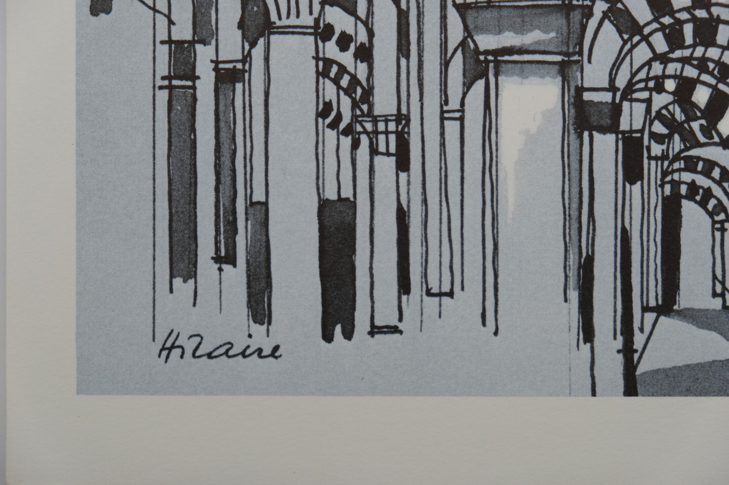 Camille HILAIRE : Mosquée cathédrale de Cordoue - Lithographie signée