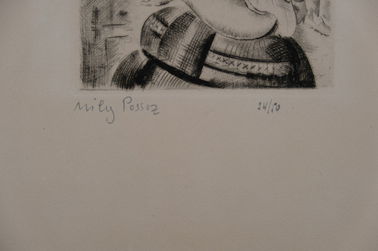 Mily POSSOZ : Etude de jeune fille portugaise - Gravure originale signée