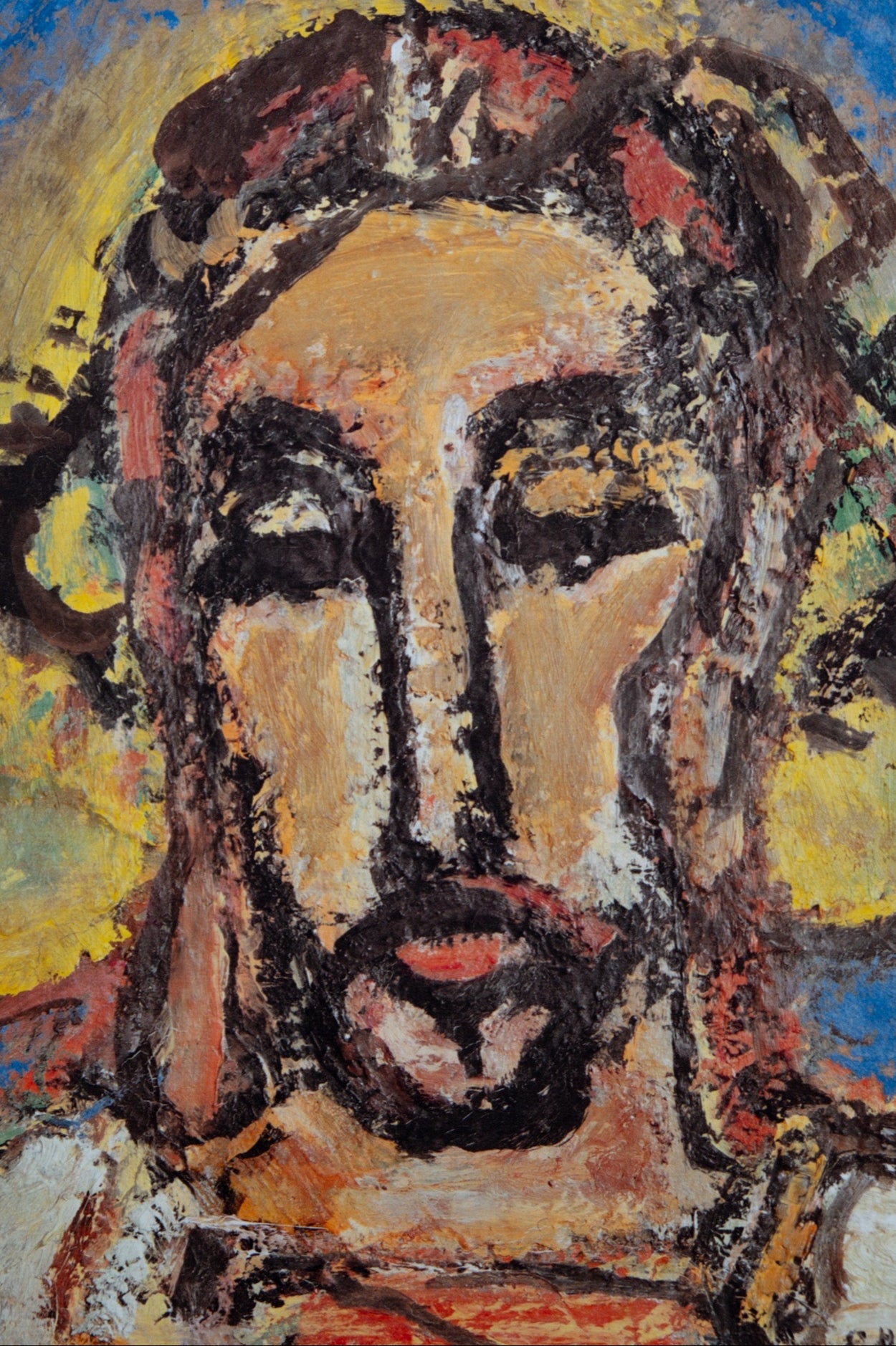 Georges ROUAULT : Le christ couronné - Lithographie