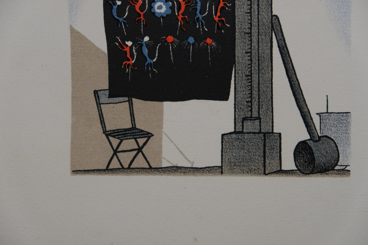 Lucien BOUCHER : La machine à force - Lithographie originale