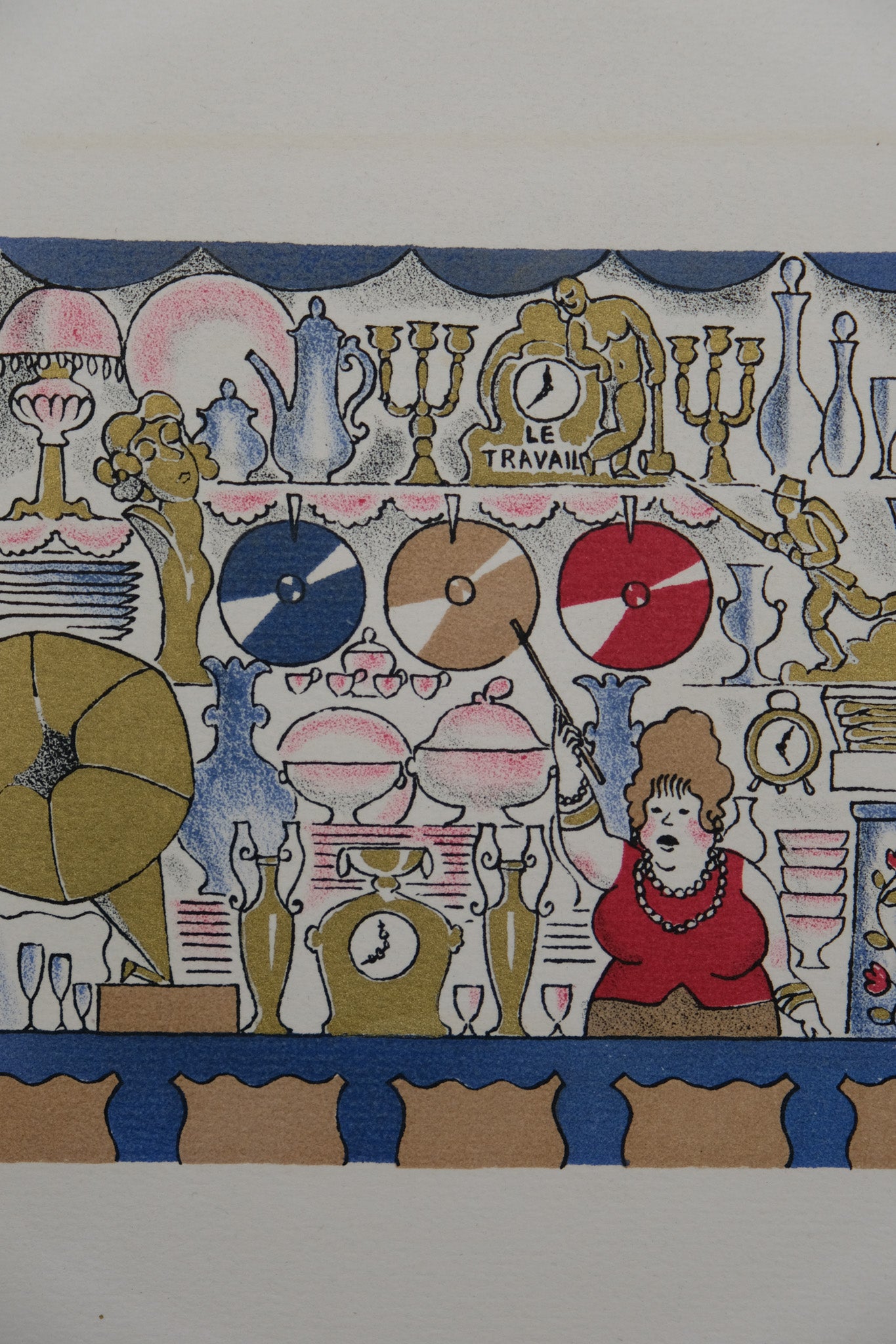 Lucien BOUCHER : L'antiquaire - Lithographie originale
