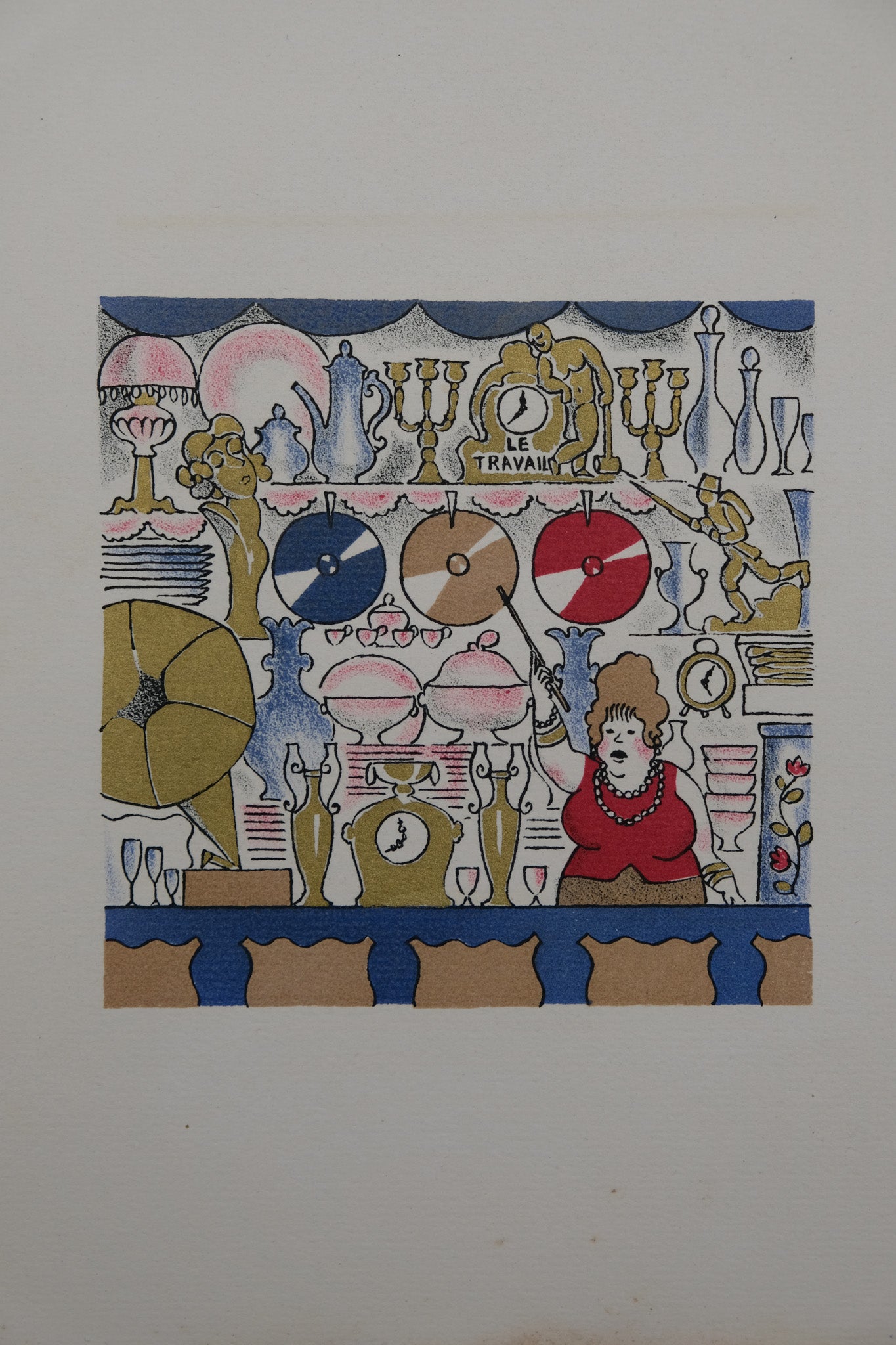 Lucien BOUCHER : L'antiquaire - Lithographie originale