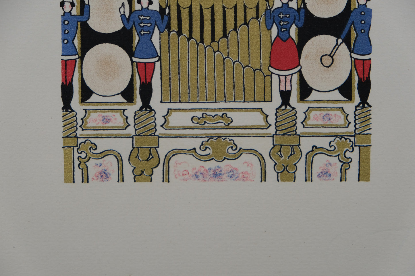 Lucien BOUCHER : L'orgue - Lithographie originale