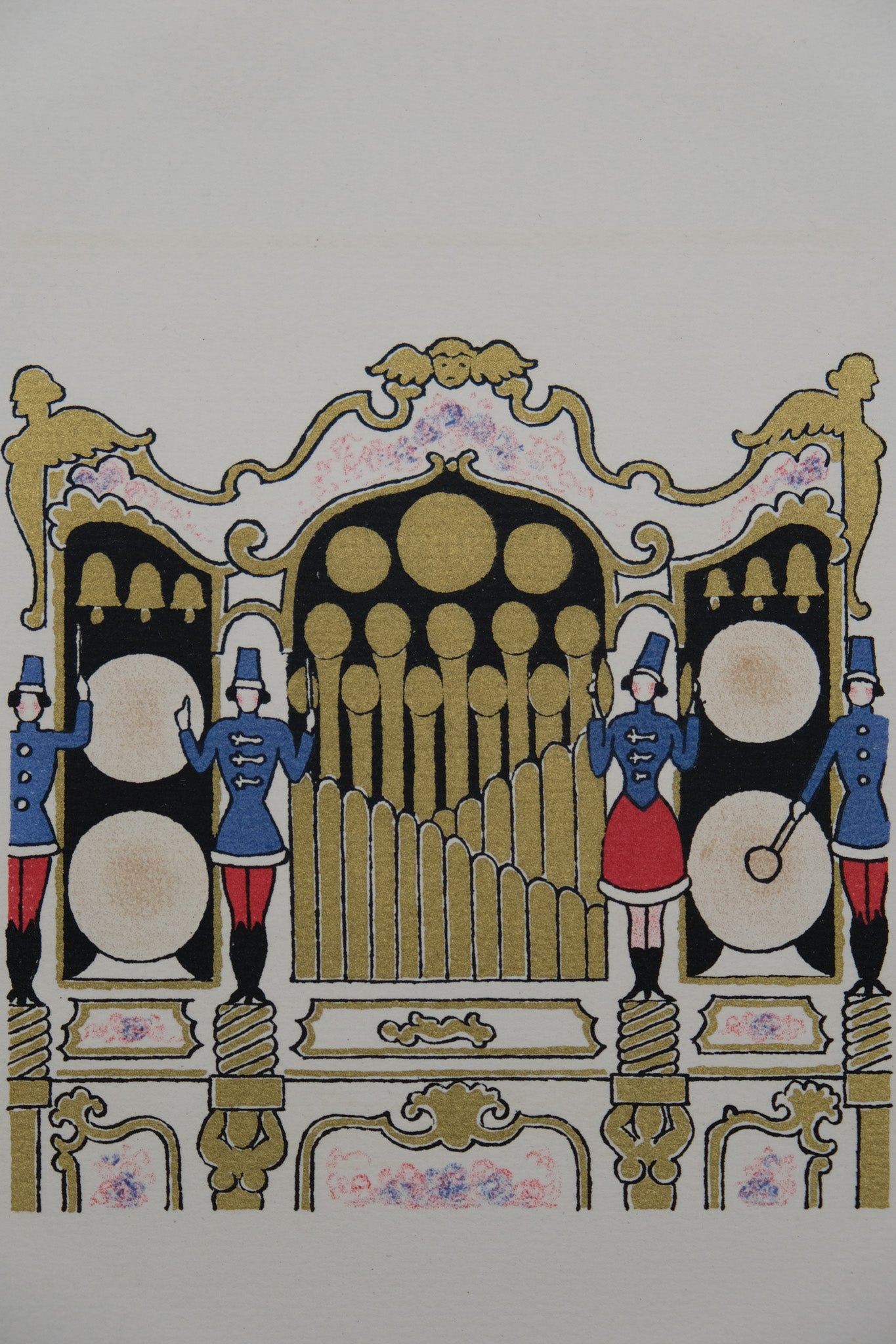 Lucien BOUCHER : L'orgue - Lithographie originale