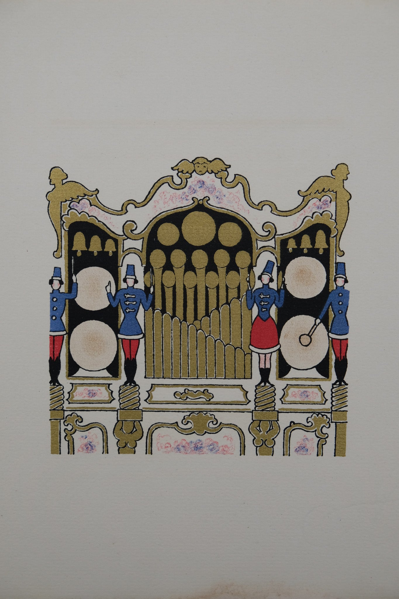 Lucien BOUCHER : L'orgue - Lithographie originale