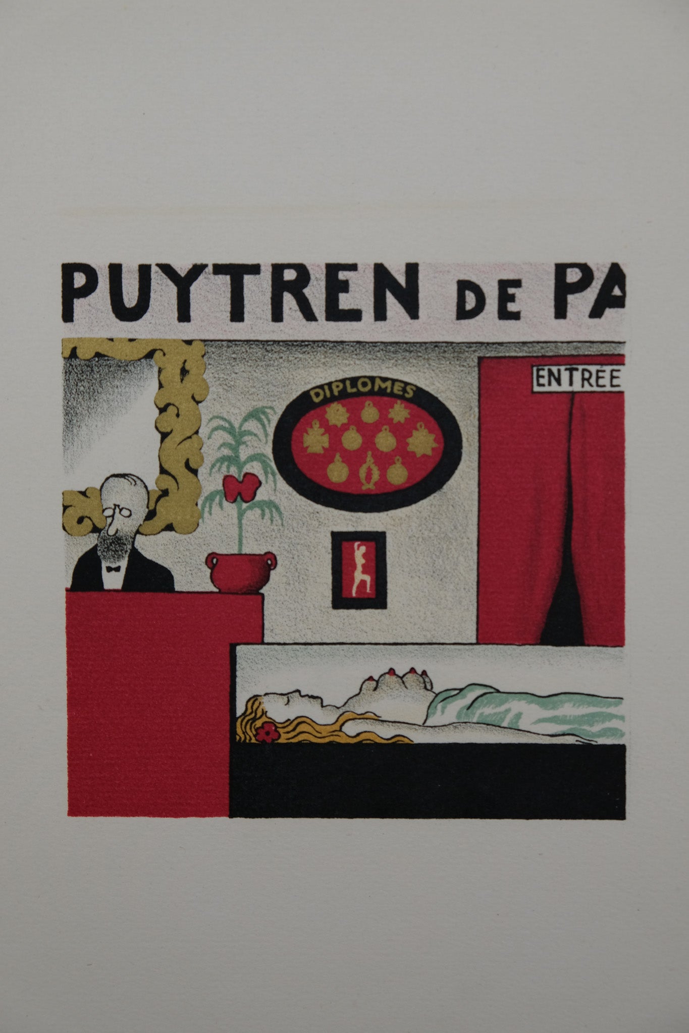 Lucien BOUCHER : Dupuytren - Lithographie originale