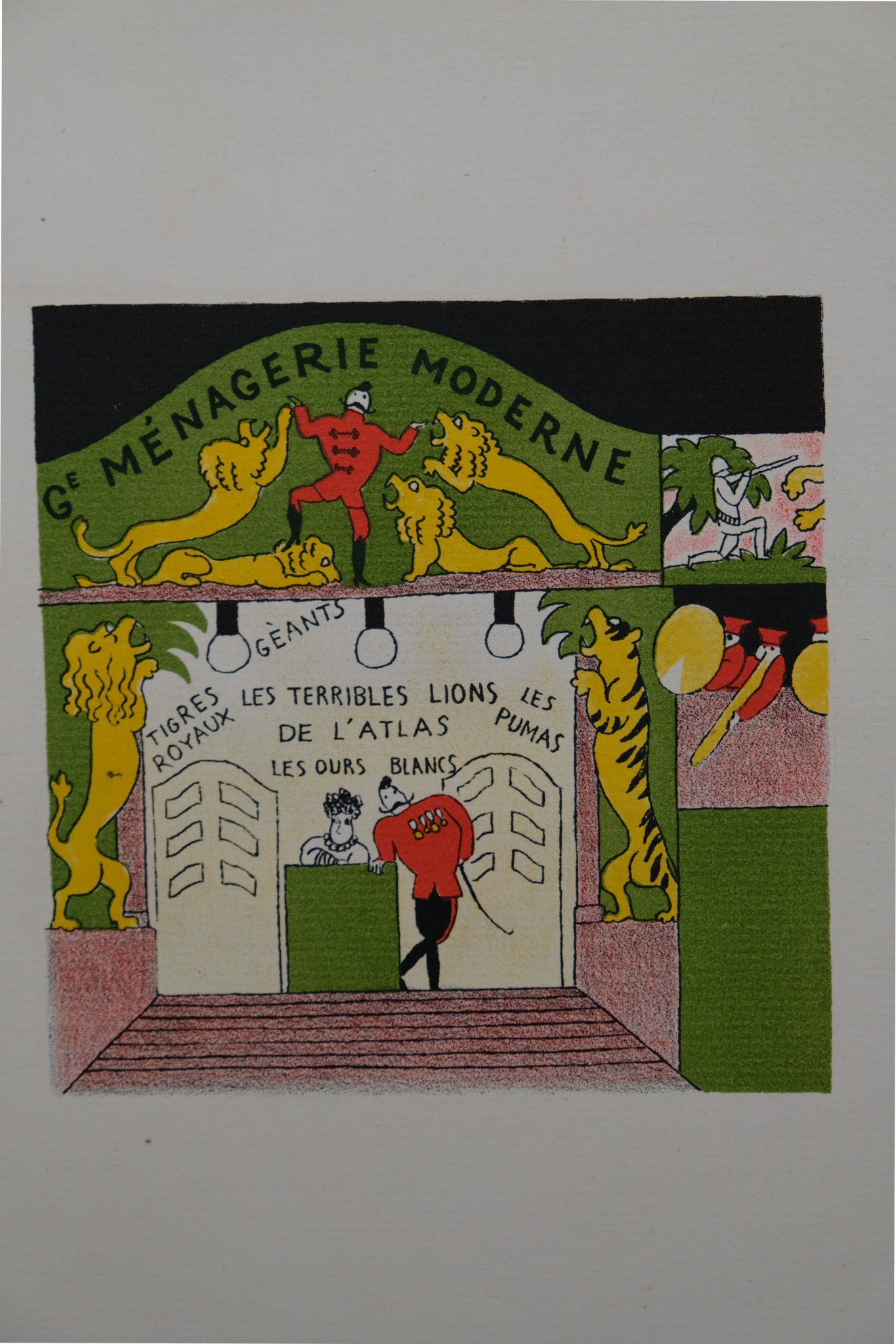Lucien BOUCHER : La Ménagerie moderne - Lithographie originale