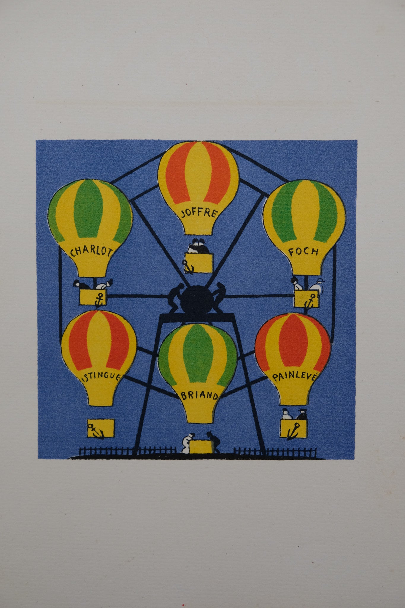 Lucien BOUCHER : La roue en montgolfière - Lithographie originale