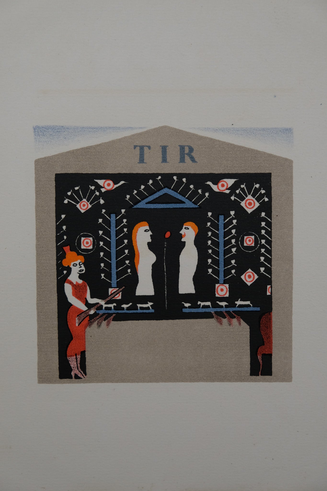 Lucien BOUCHER : Le stand de tir - Lithographie originale