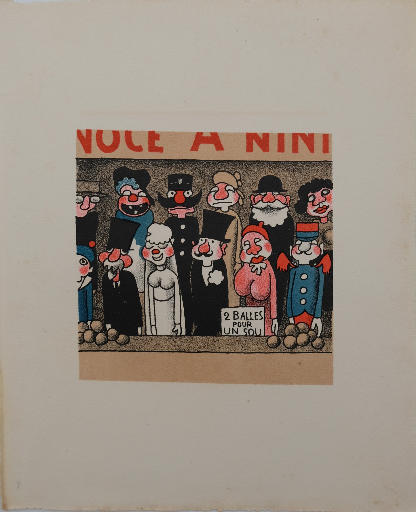 Lucien BOUCHER : Noce a Nini- Lithographie originale