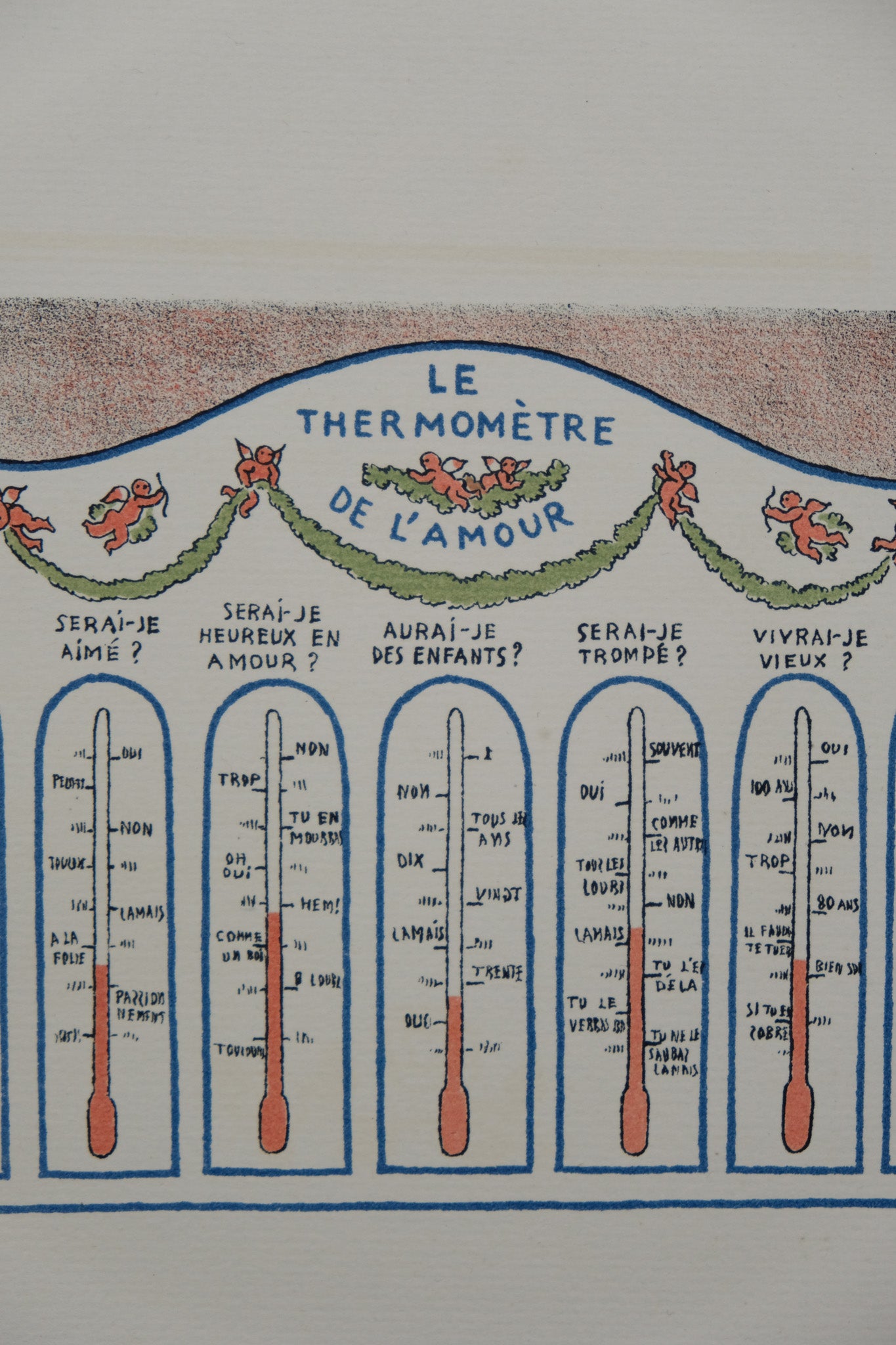 Lucien BOUCHER : Le thermomètre de l'amour - Lithographie originale