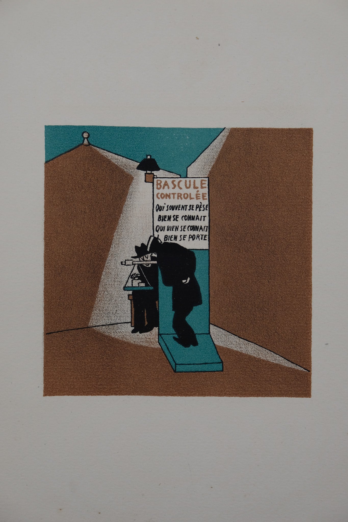 Lucien BOUCHER : La Bascule contrôlée - Lithographie originale