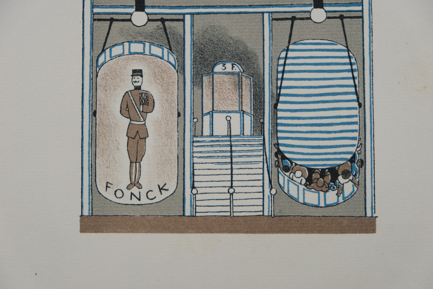 Lucien BOUCHER : La Balançoire électrique - Lithographie originale