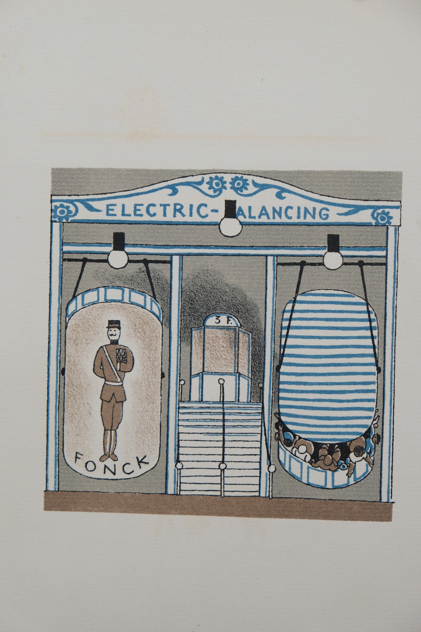 Lucien BOUCHER : La Balançoire électrique - Lithographie originale