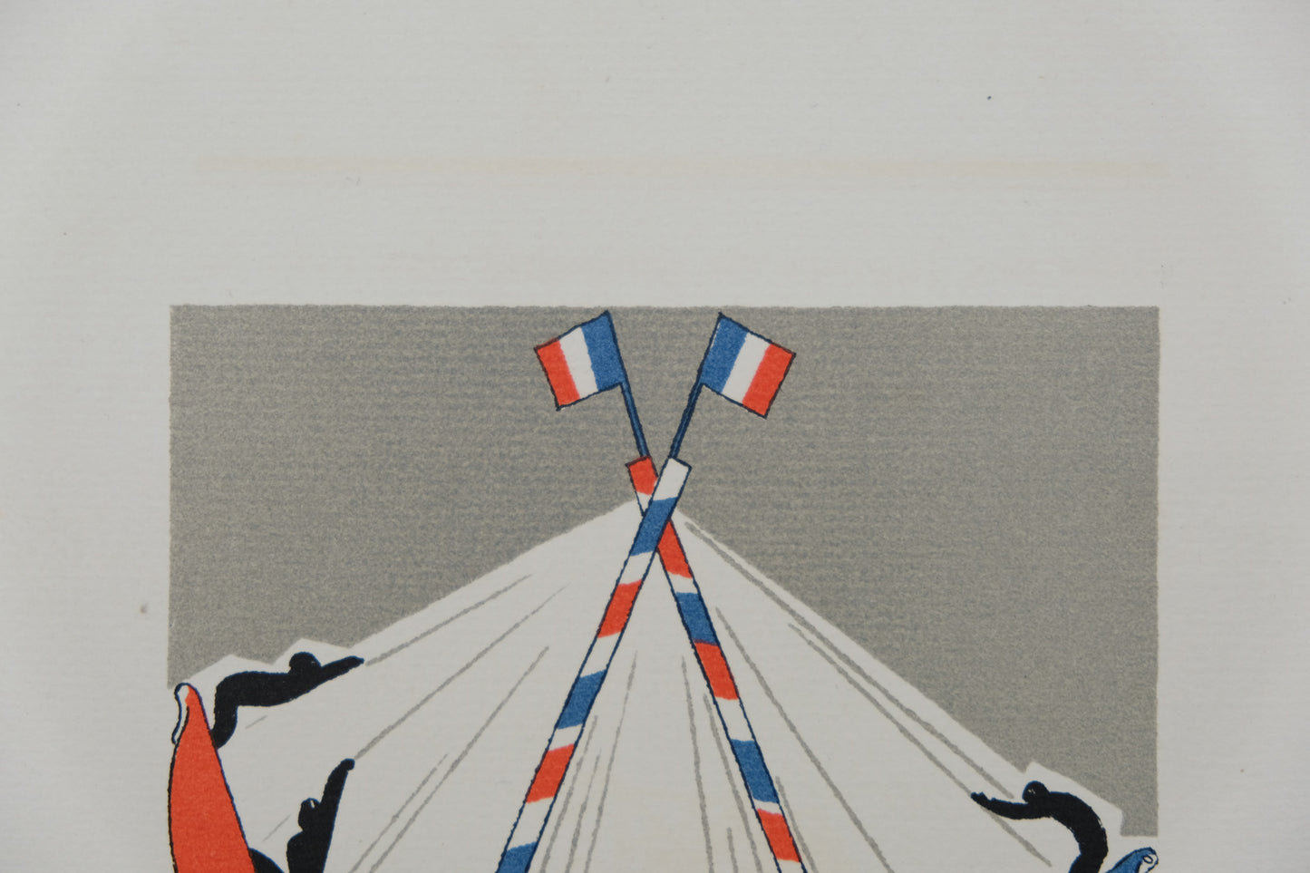 Lucien BOUCHER : Les Barques volantes - Lithographie originale