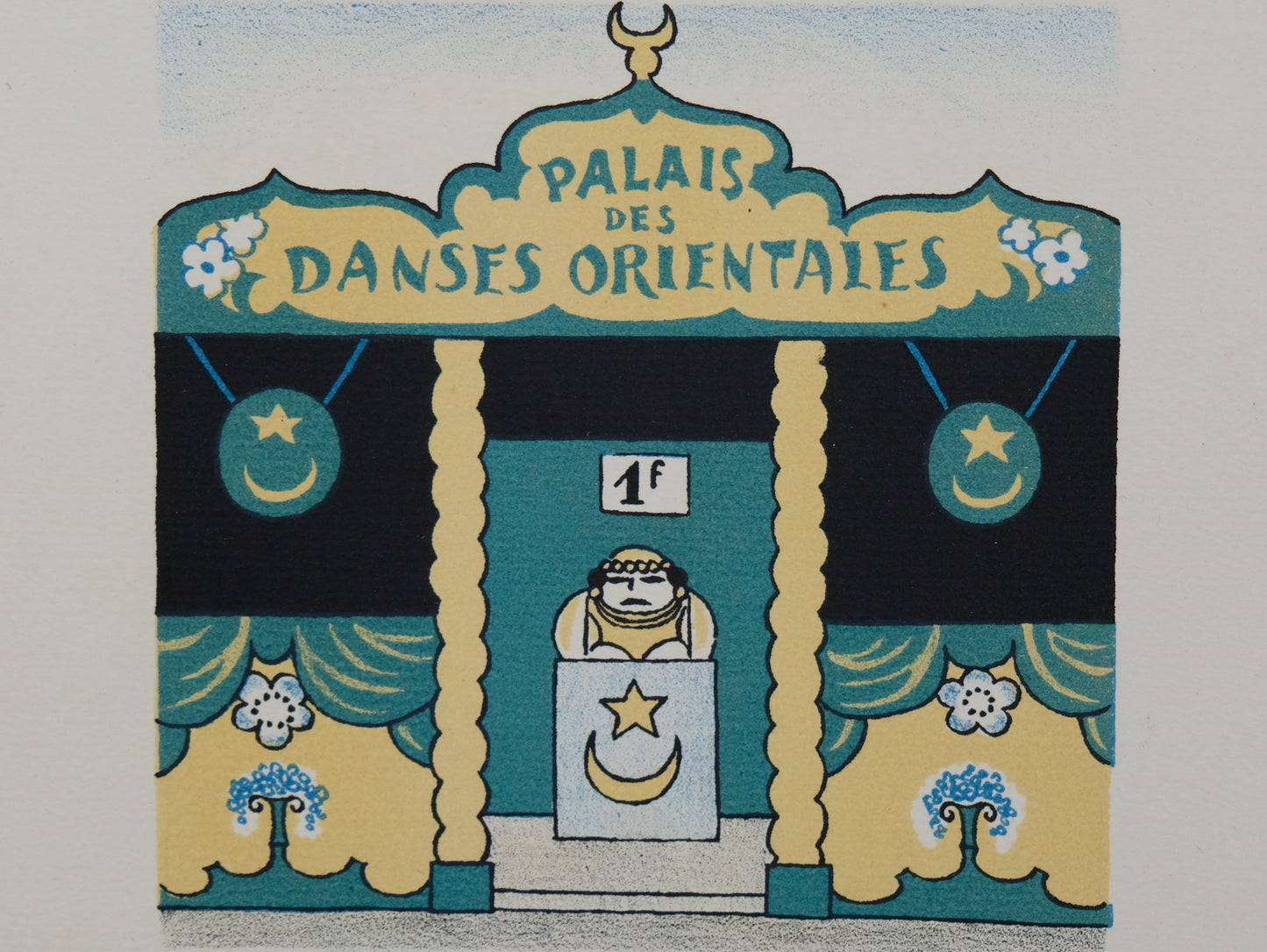 Lucien BOUCHER : Le Palais des danses orientales - Lithographie originale