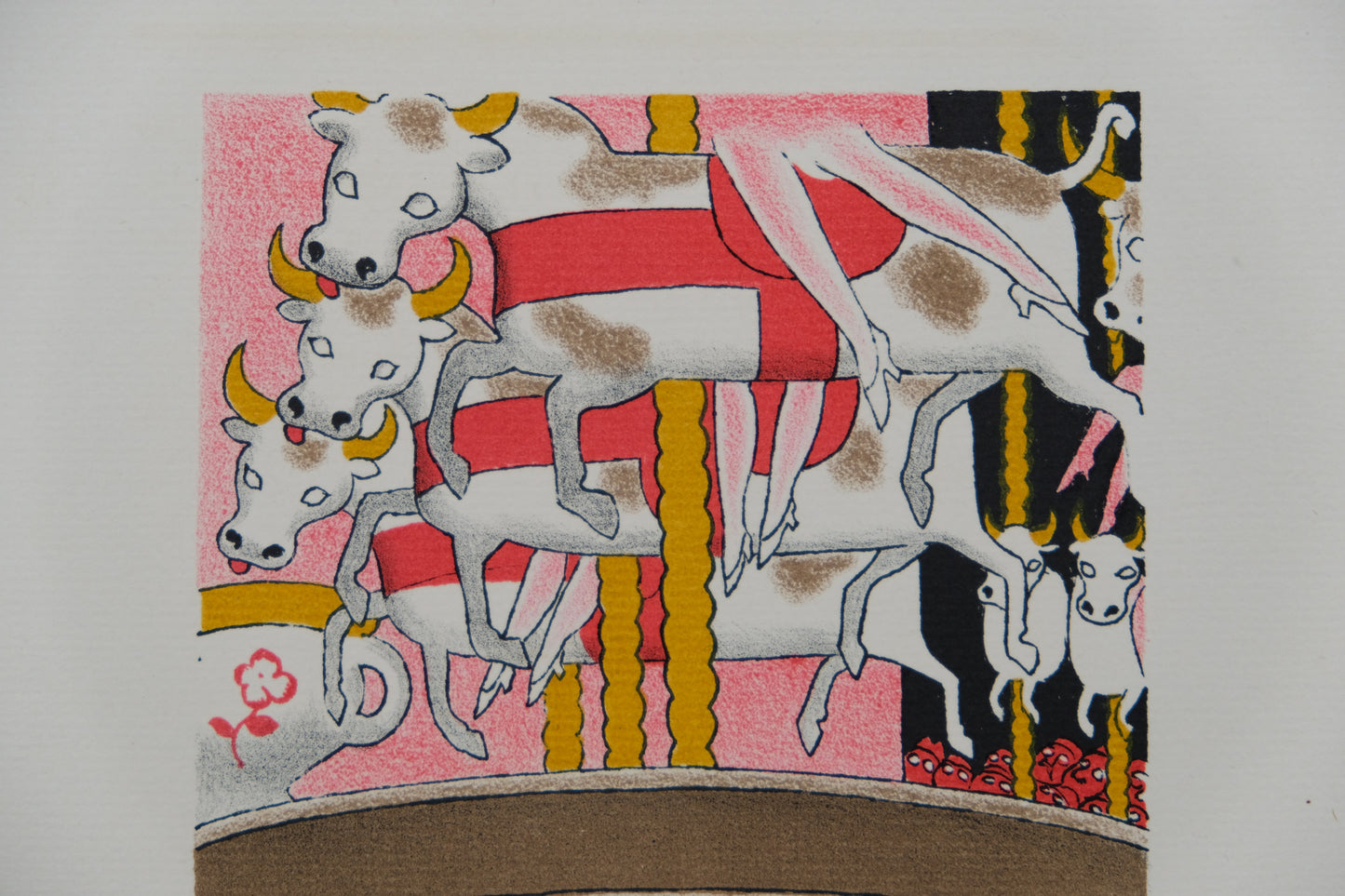 Lucien BOUCHER : Le Manège - Lithographie originale