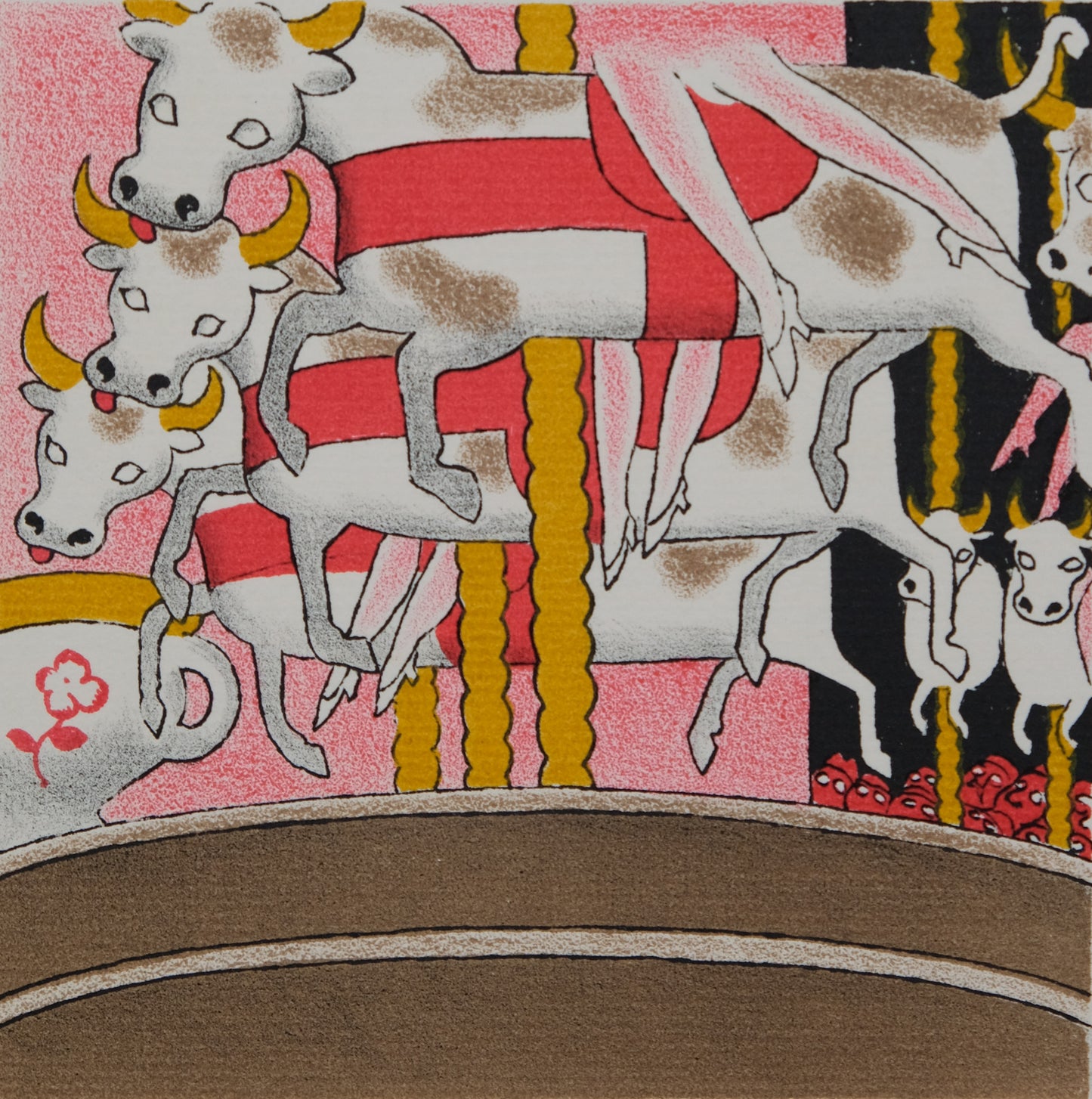 Lucien BOUCHER : Le Manège - Lithographie originale