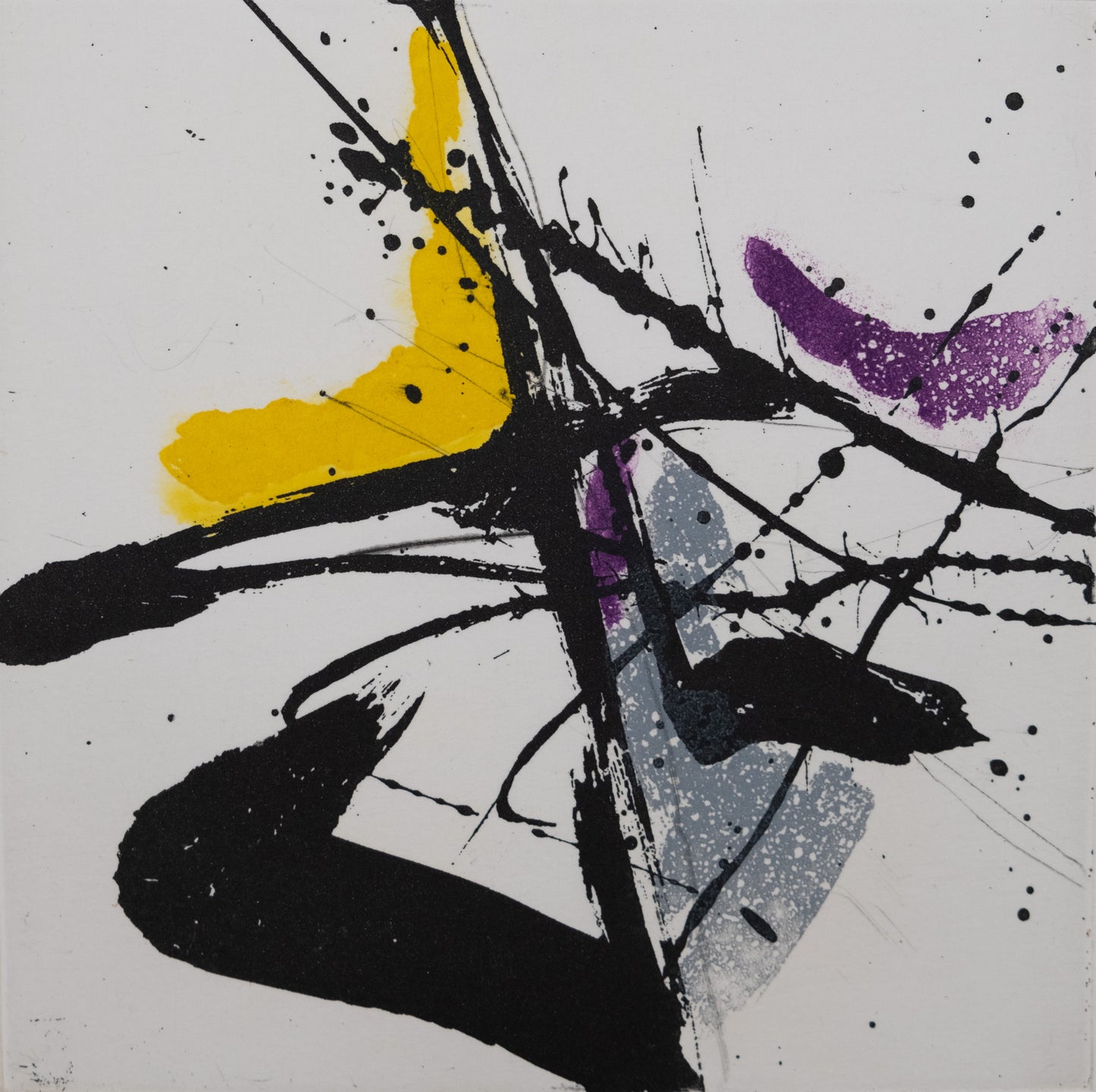 Jean MIOTTE : Composition abstraite J - Gravure originale signée