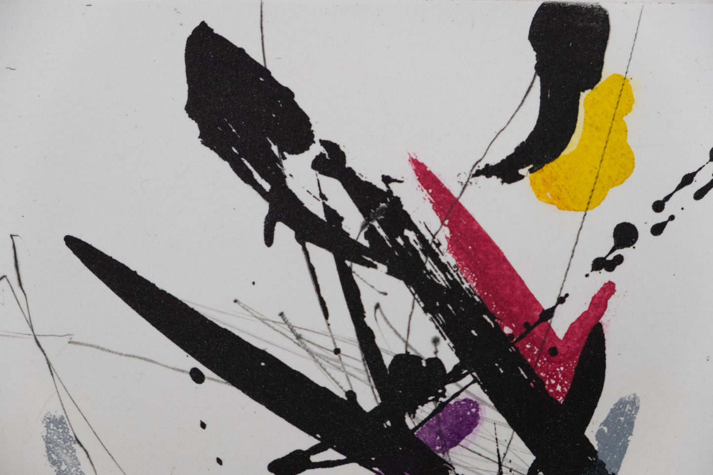 Jean MIOTTE : Composition abstraite H - Gravure originale signée