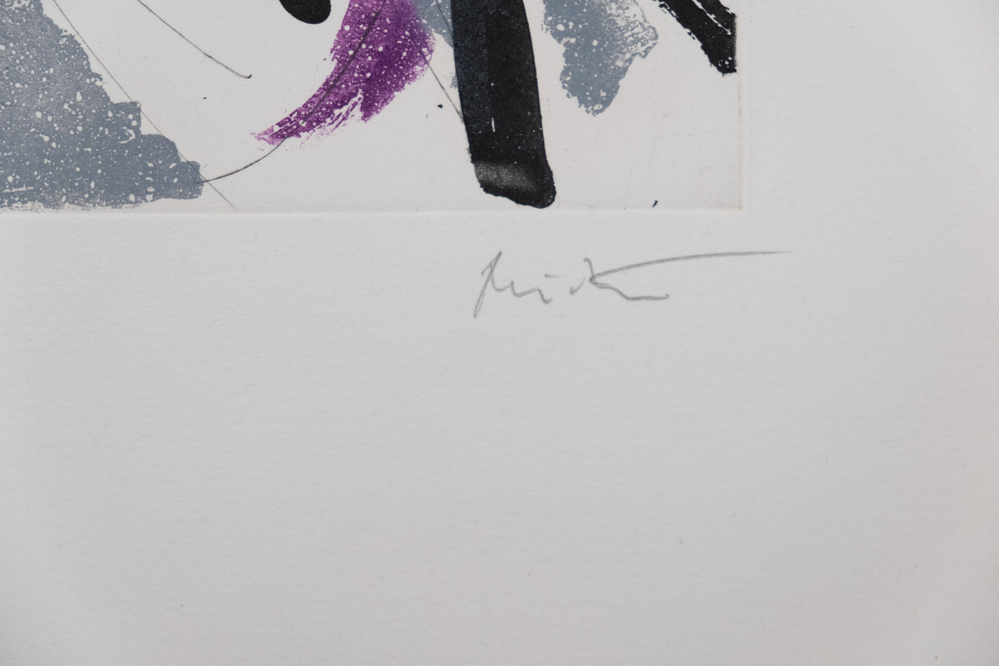 Jean MIOTTE : Composition abstraite H - Gravure originale signée