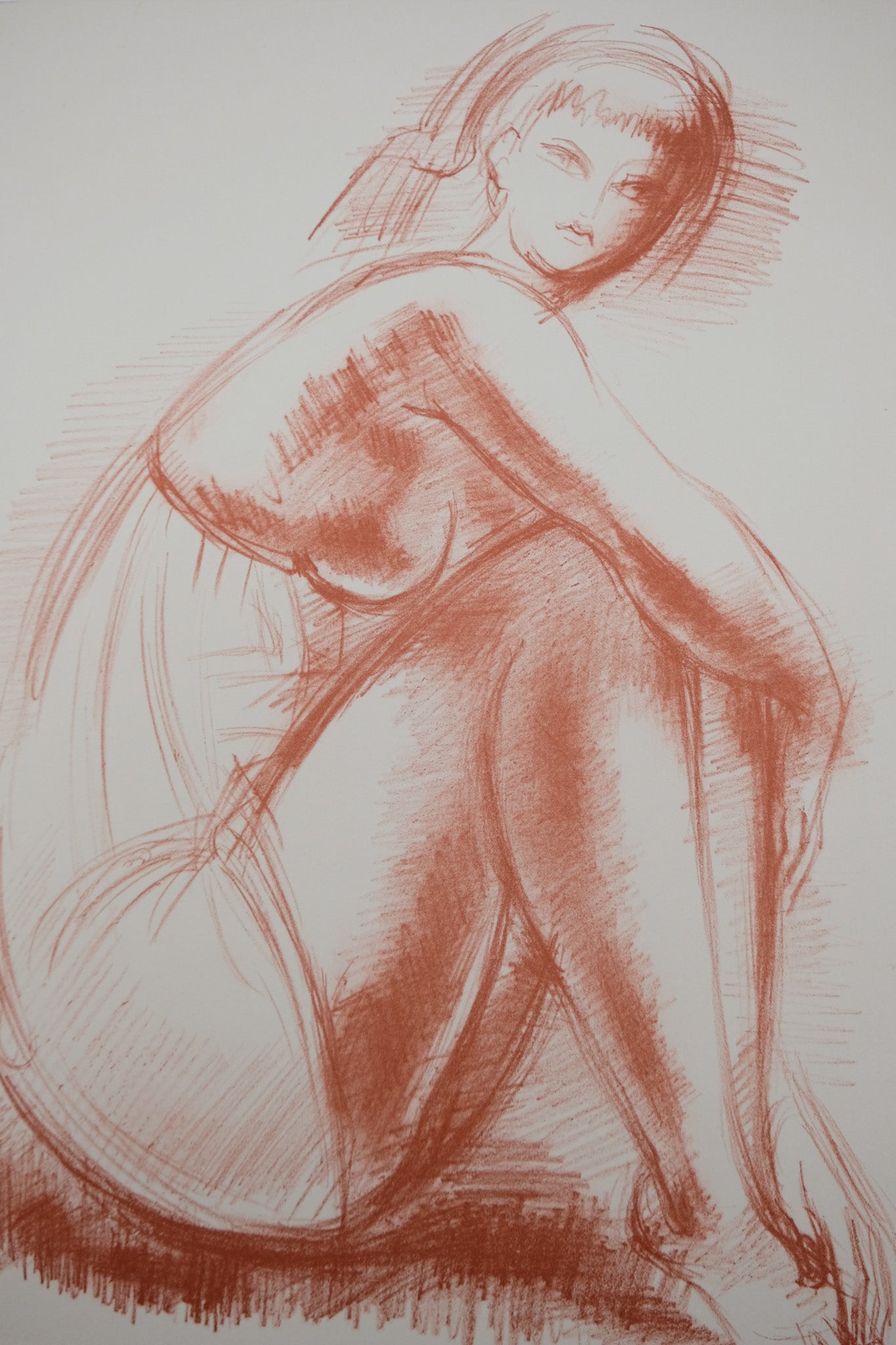 Antoniucci VOLTI : Femme en nuisette - Lithographie originale
